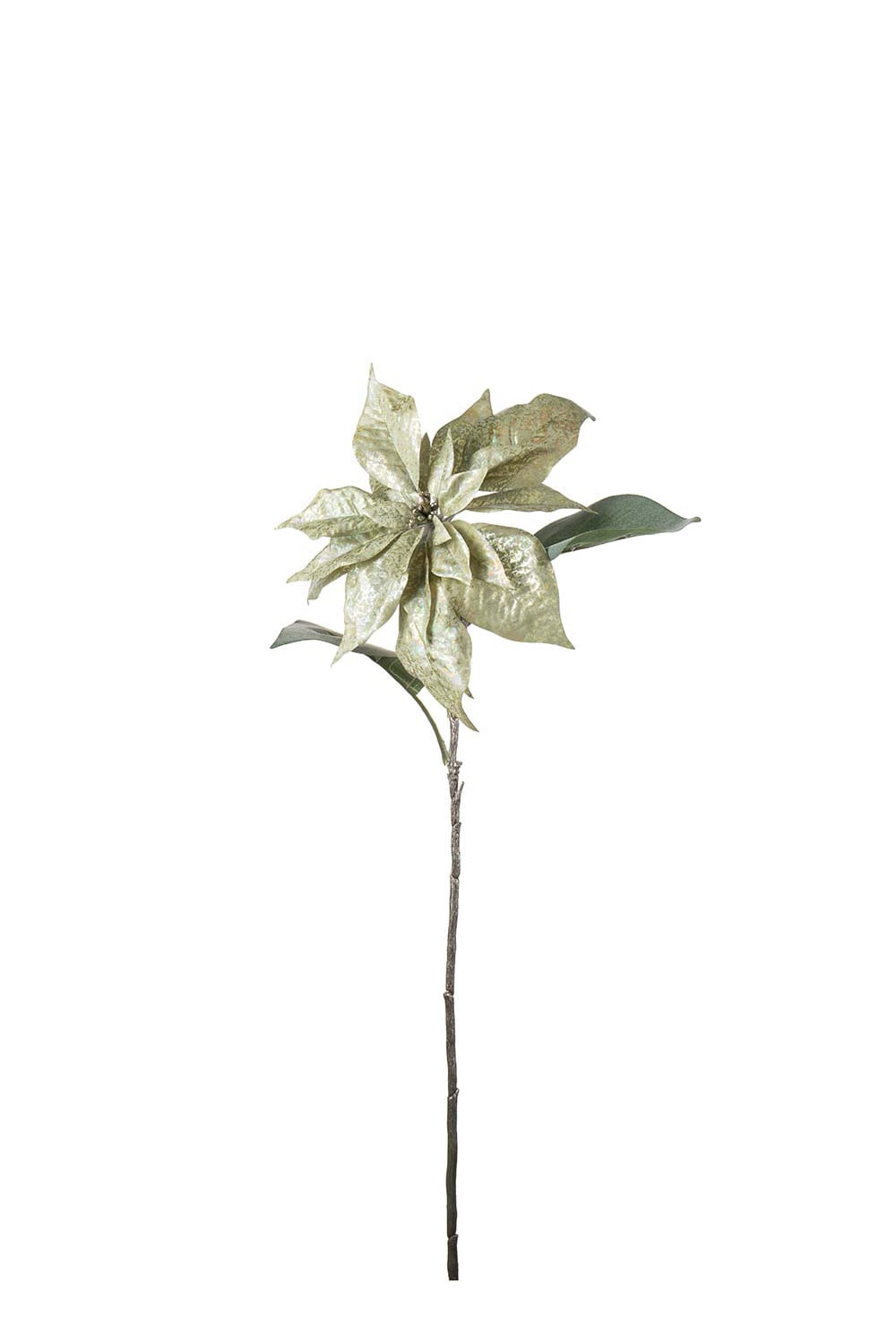 Kunstig grønn/metallic Julestjerne 70 cm
