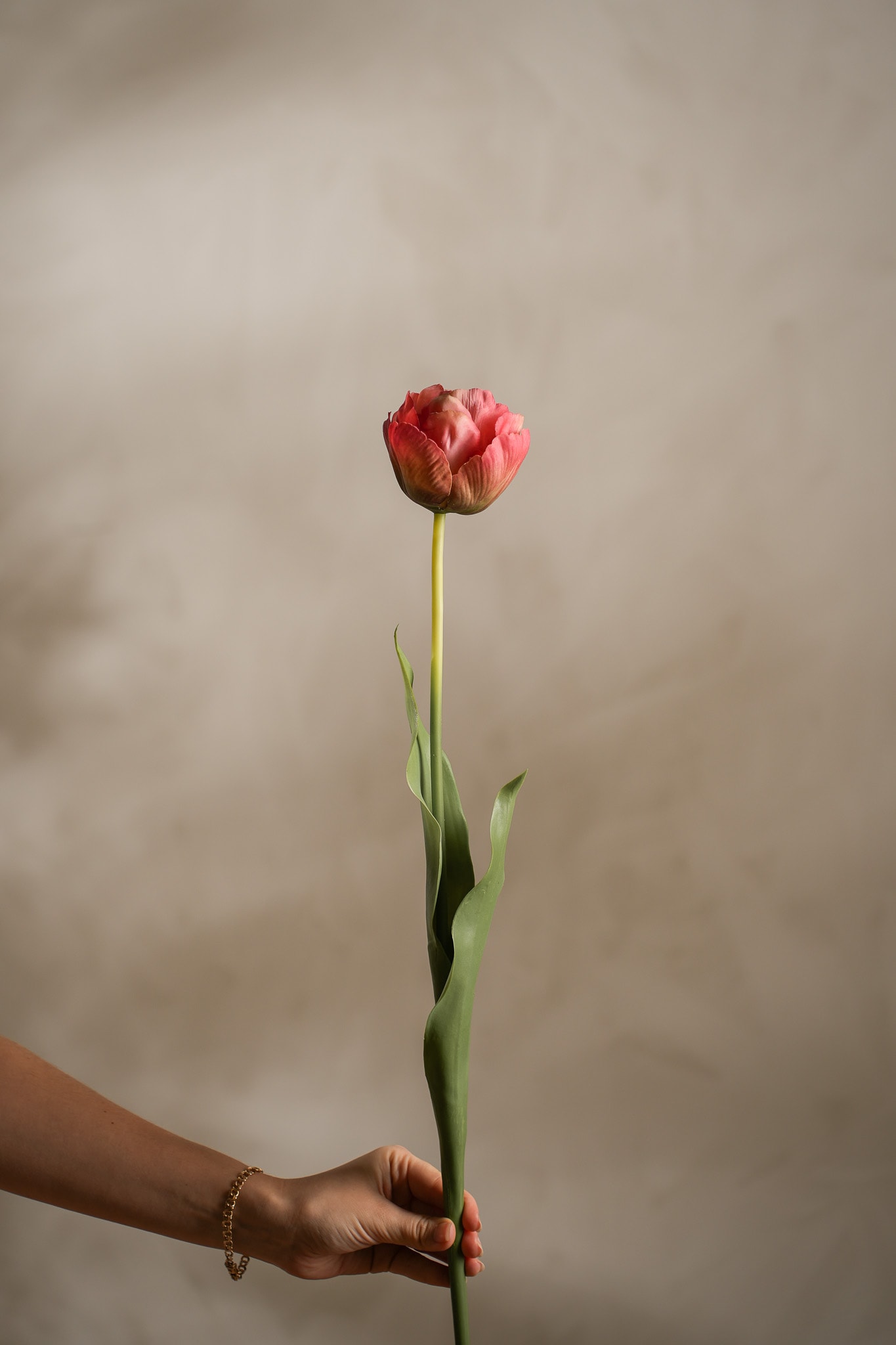 Kunstig rosa Tulipan 67 cm