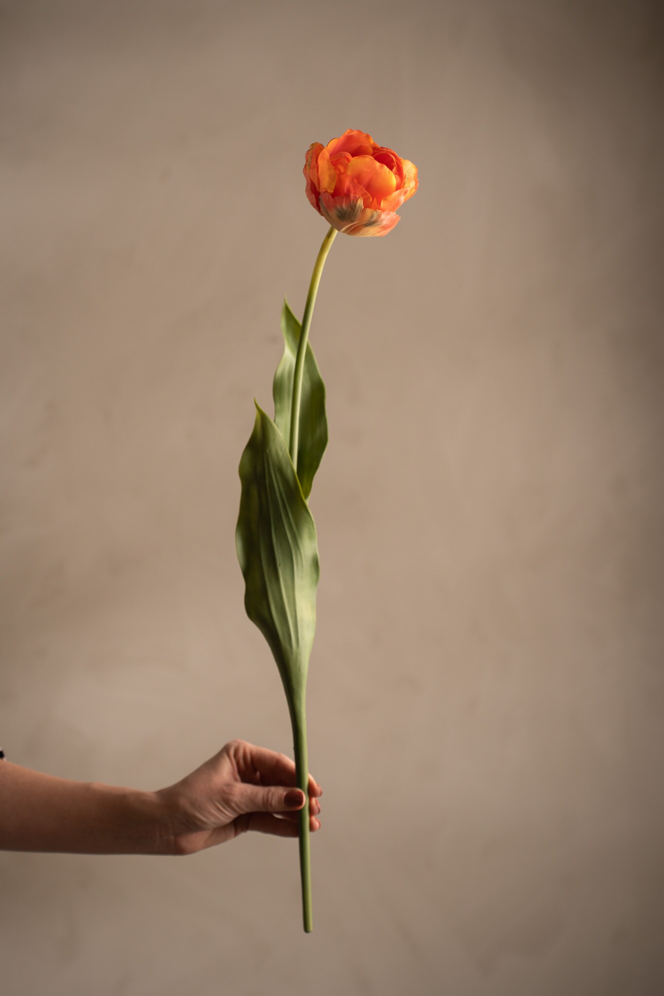 Kunstig oransje Tulipan 67 cm