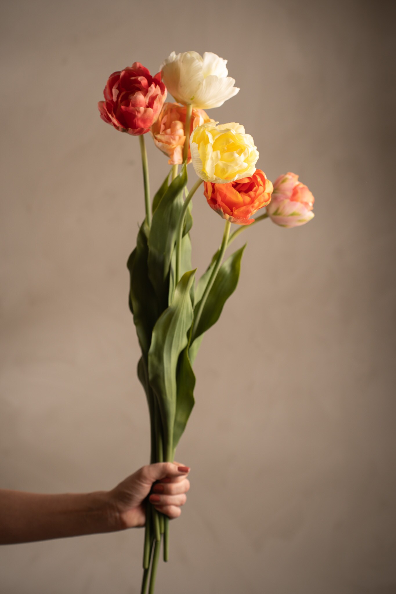 Kunstig oransje Tulipan 67 cm