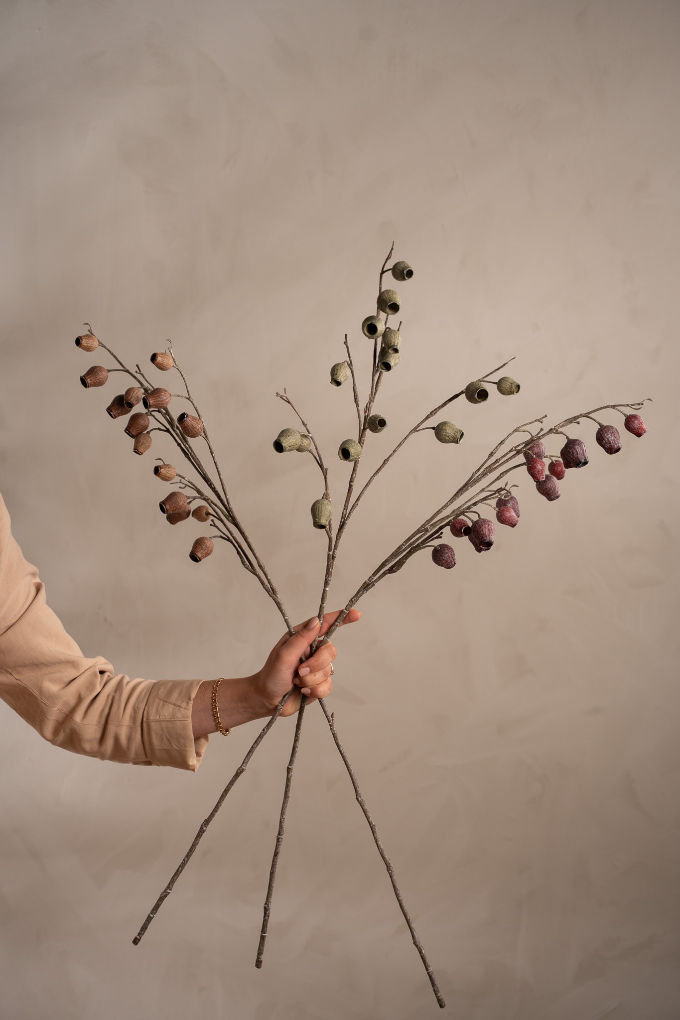 Kunstig brun Frøkapsel 85 cm
