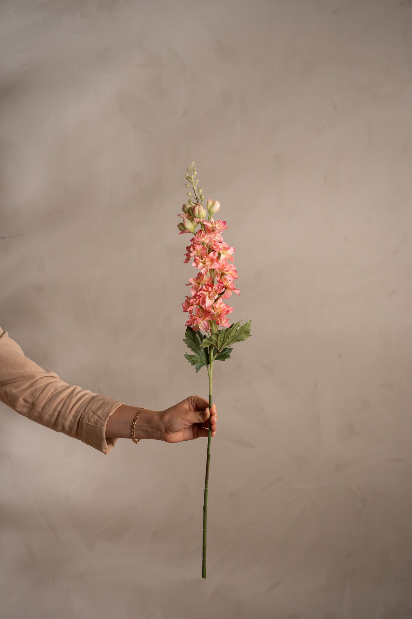 Kunstig rosa Delphinium 75 cm