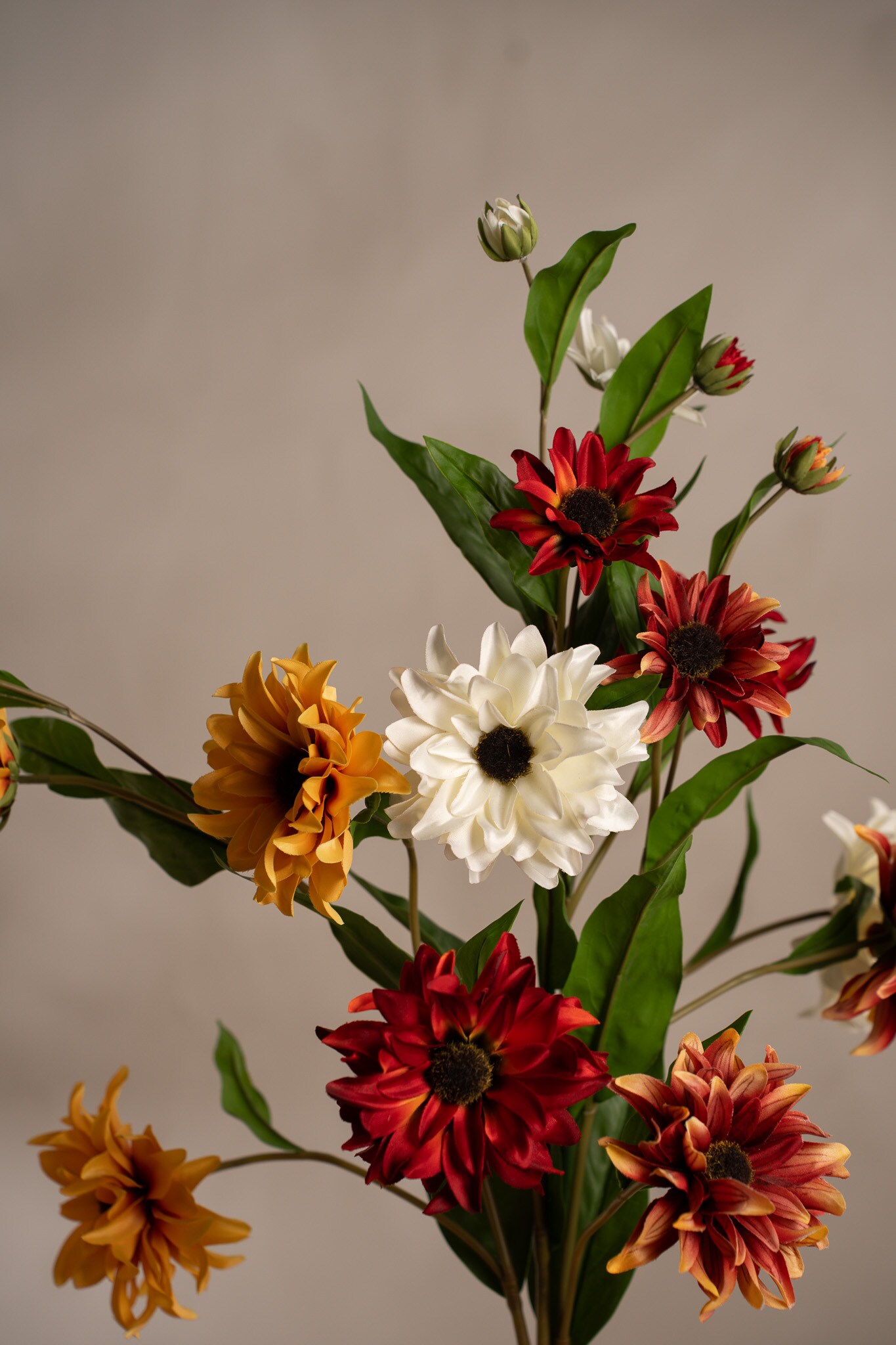 Kunstig hvit Rudbeckia 80 cm