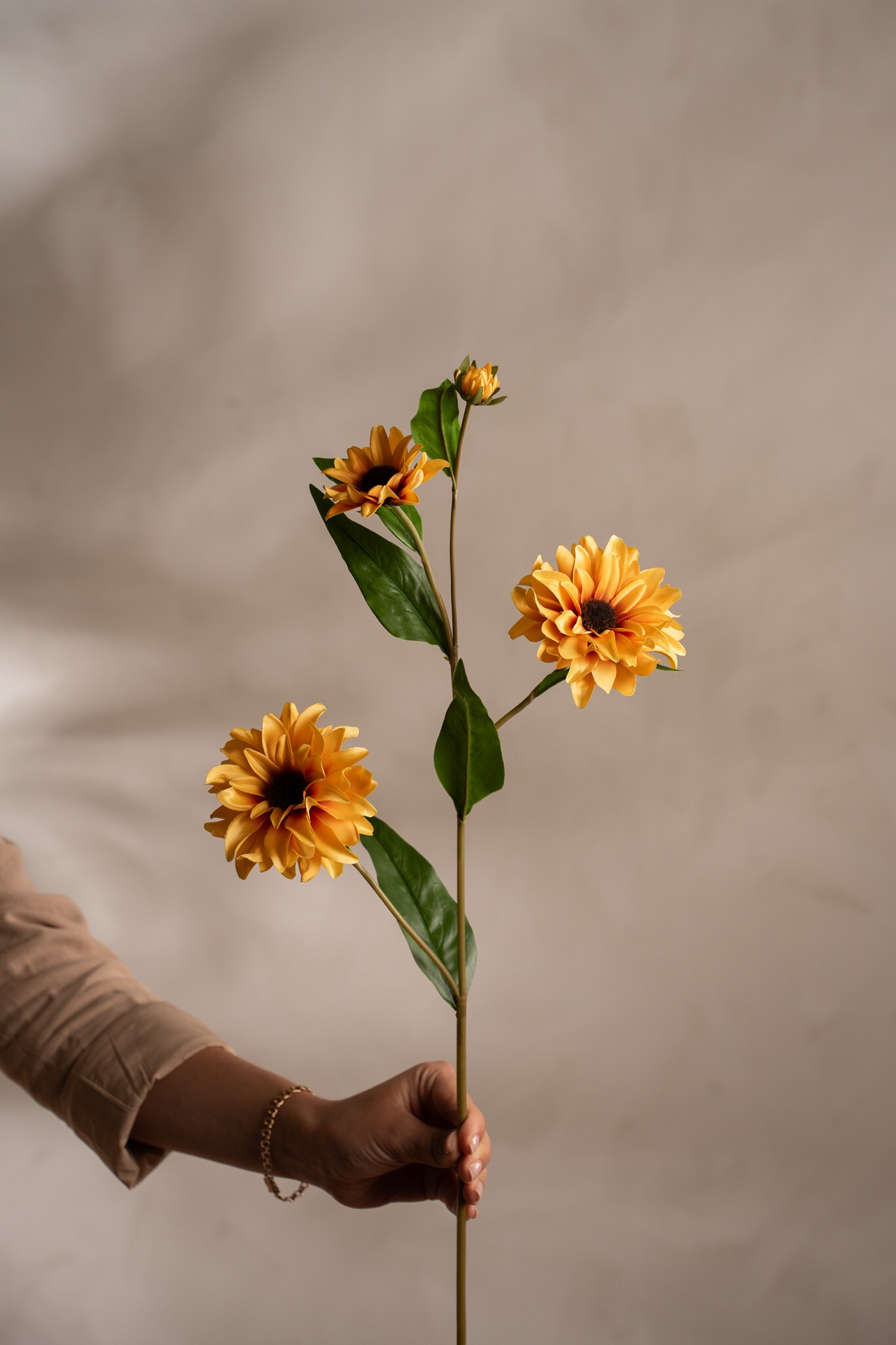 Kunstig gul Rudbeckia 80 cm