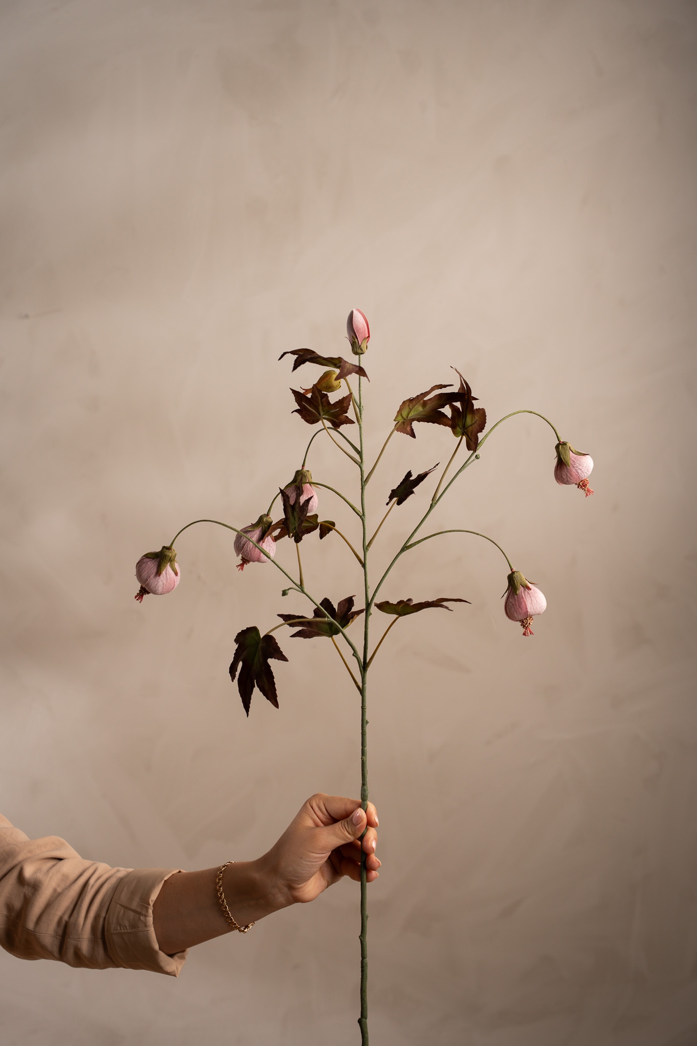 Kunstig rosa Blomsterlønn 83 cm
