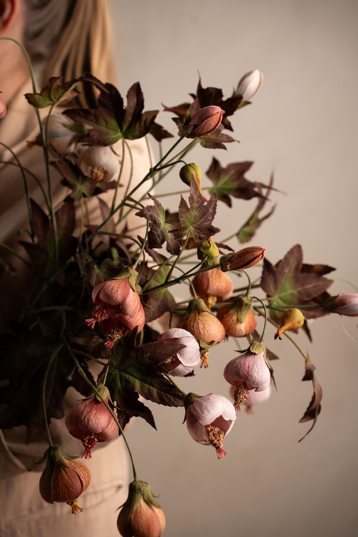 Kunstig rosa Blomsterlønn 83 cm