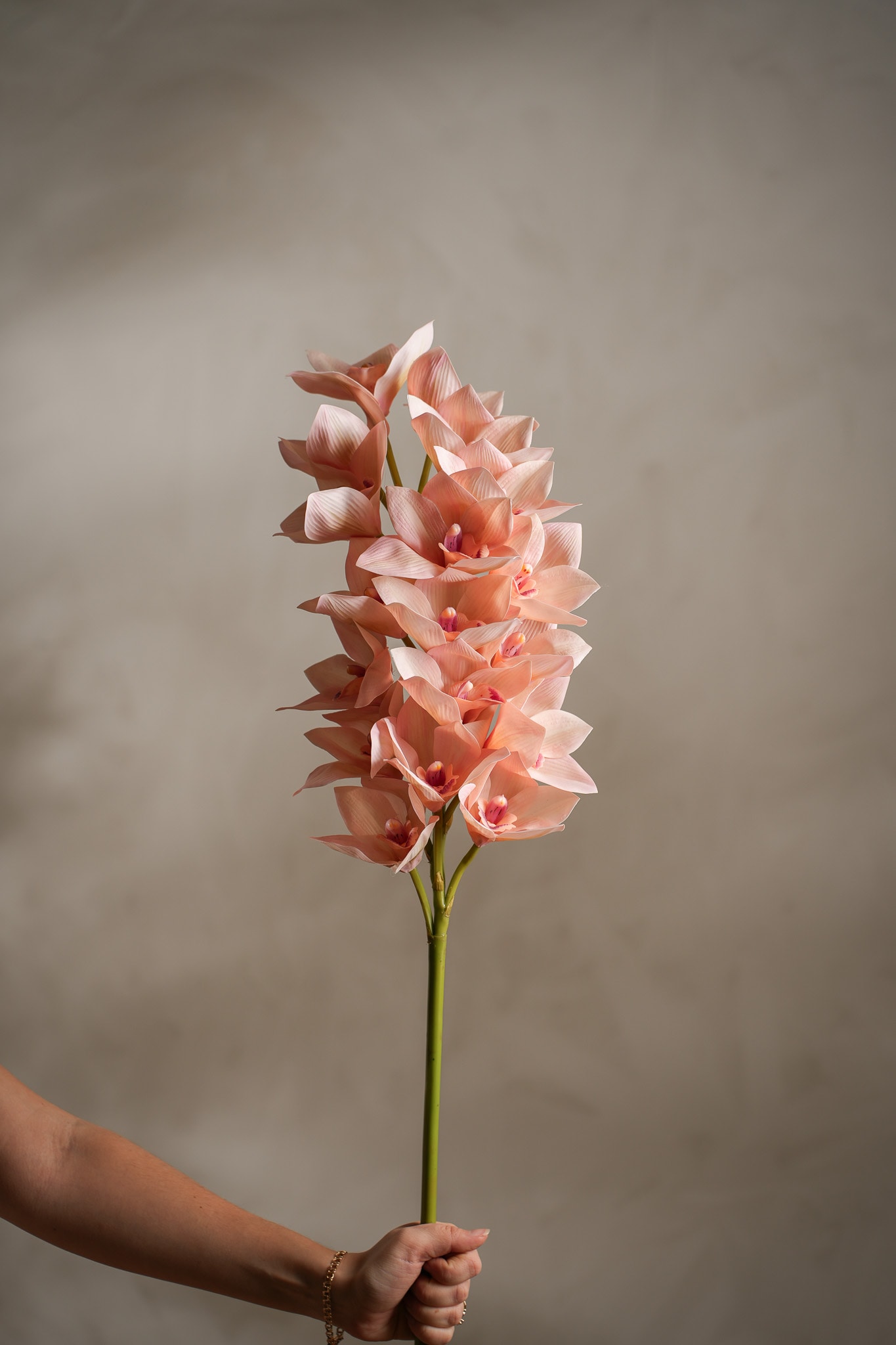 Kunstig rosa Cymbidium 110 cm