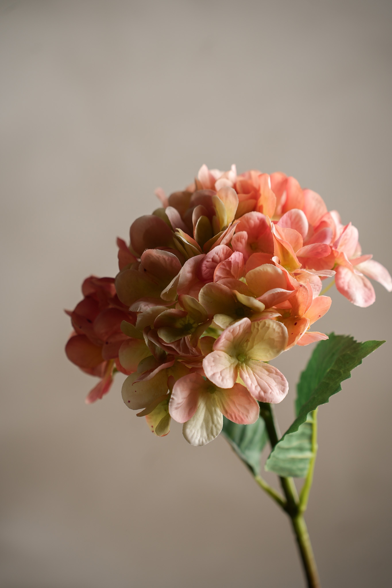 Kunstig rosa Hortensia 48 cm
