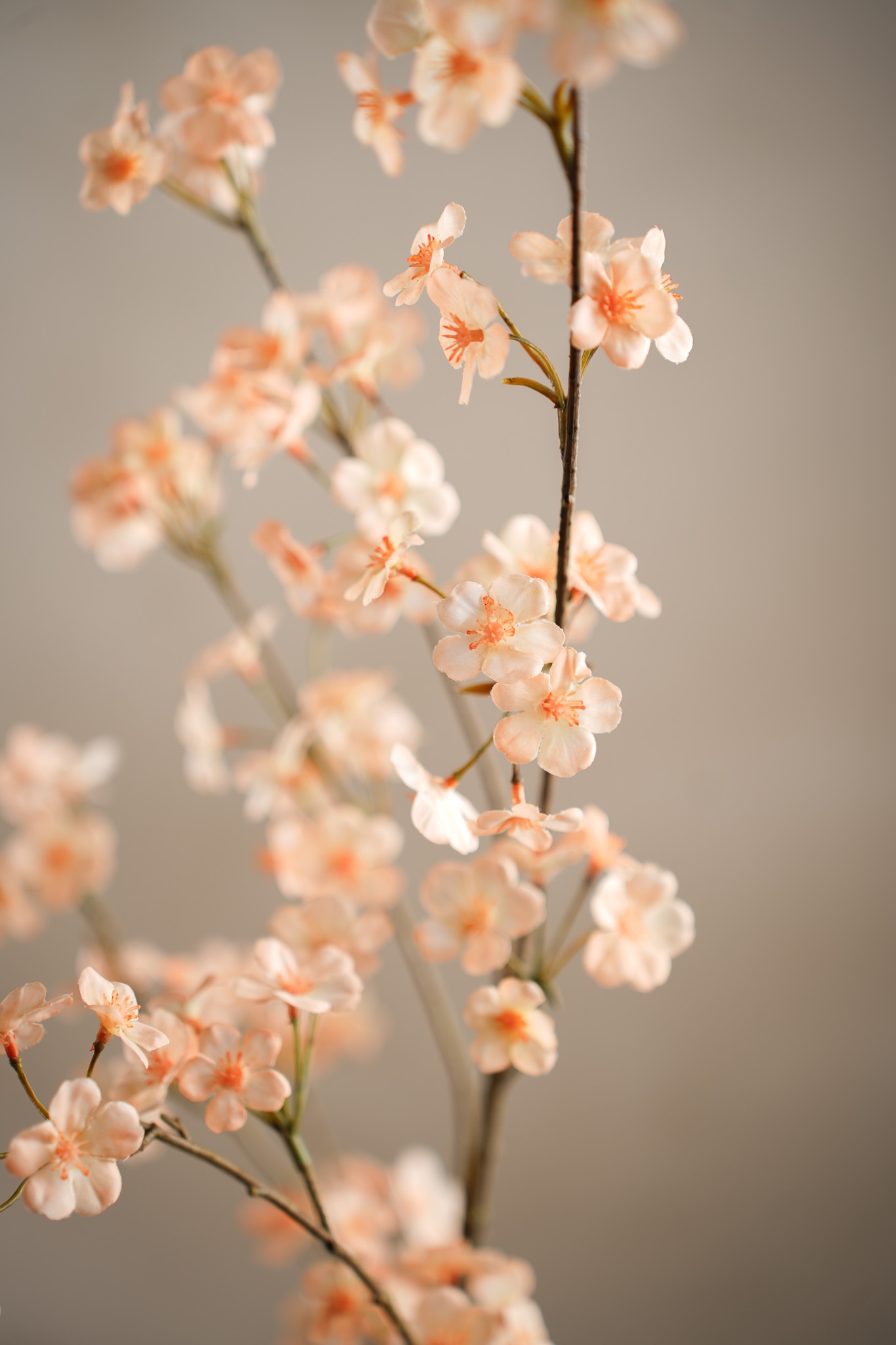 Kunstig ferskenfarget Ferskenblomst 115 cm