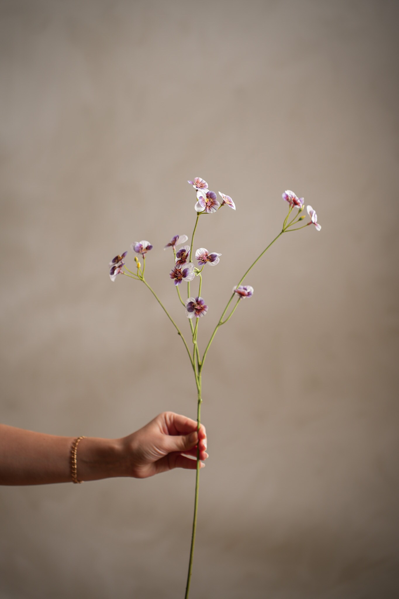Kunstig lilla Stemorsblomst 63 cm