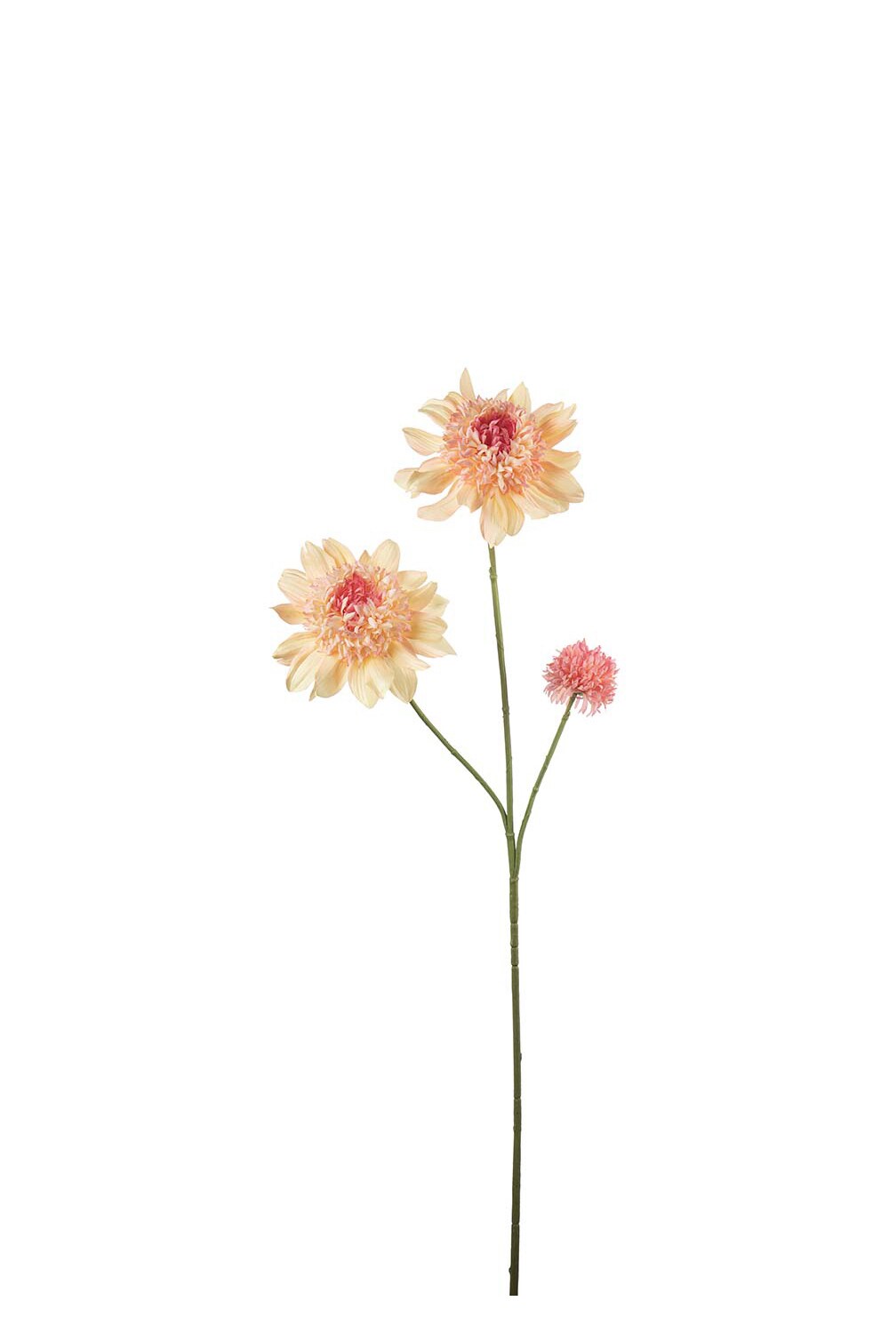 Kunstig ferskenfarget Dahlia 95 cm