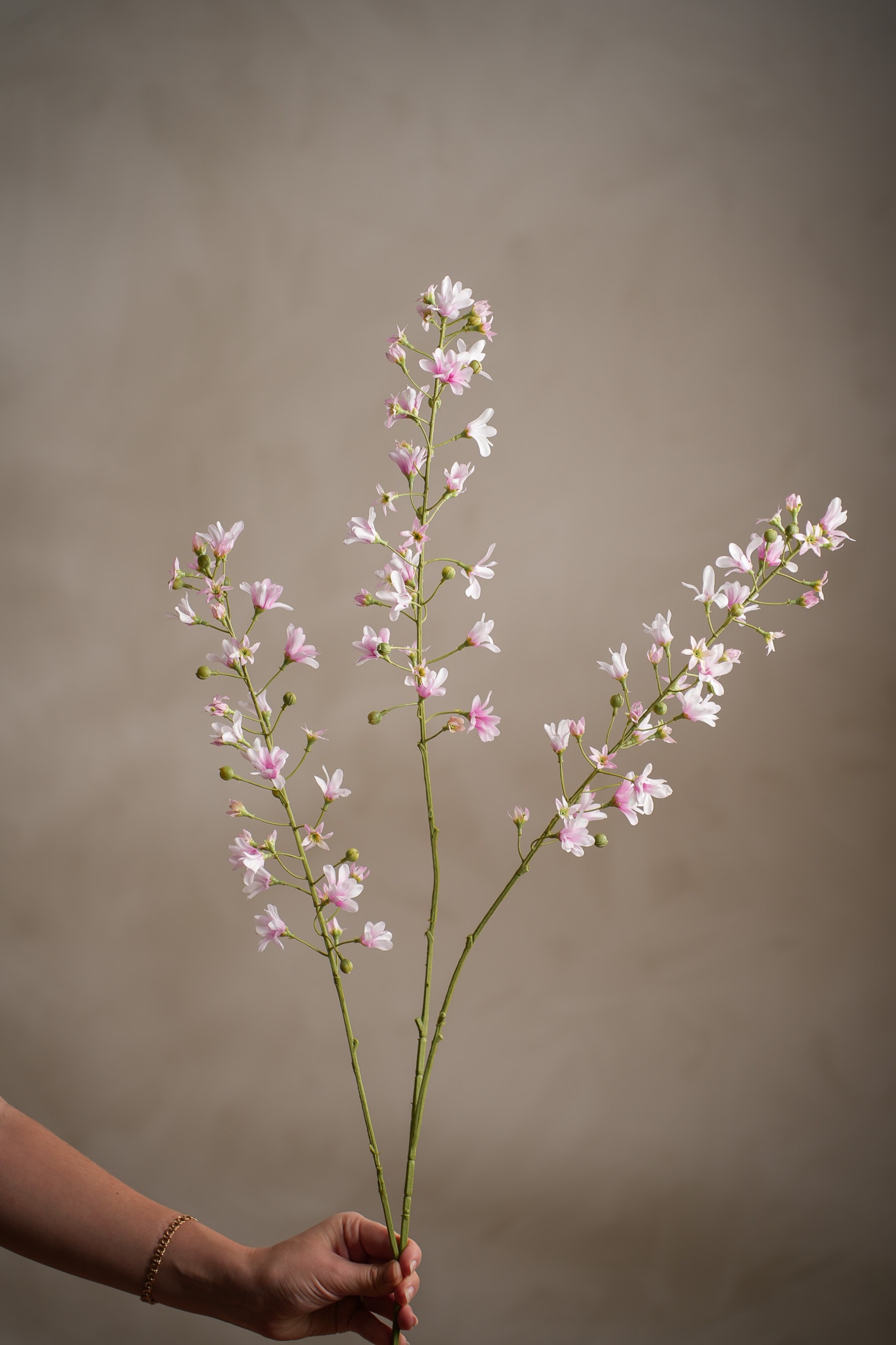 Kunstig rosa Blomsterkvist 110 cm