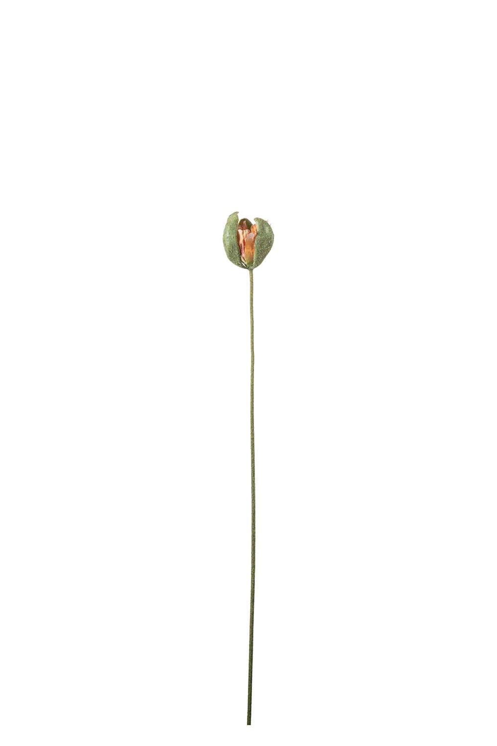 Kunstig oransje Valmueknopp 78 cm