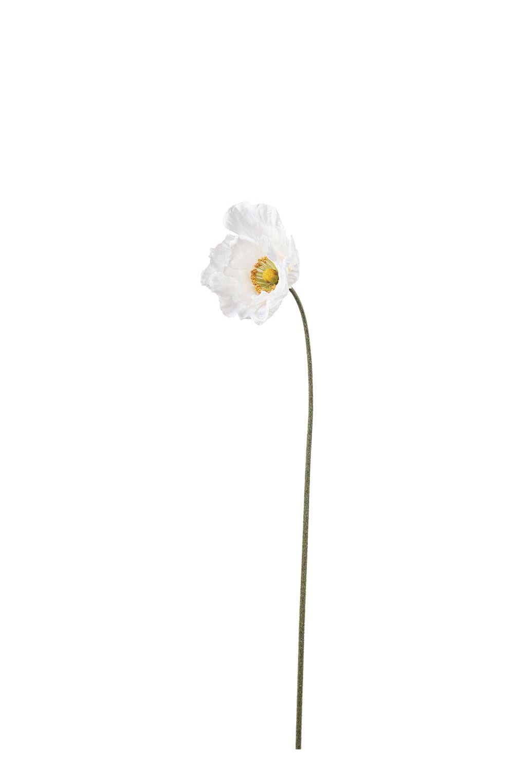 Kunstig kremfarget Valmue 75 cm