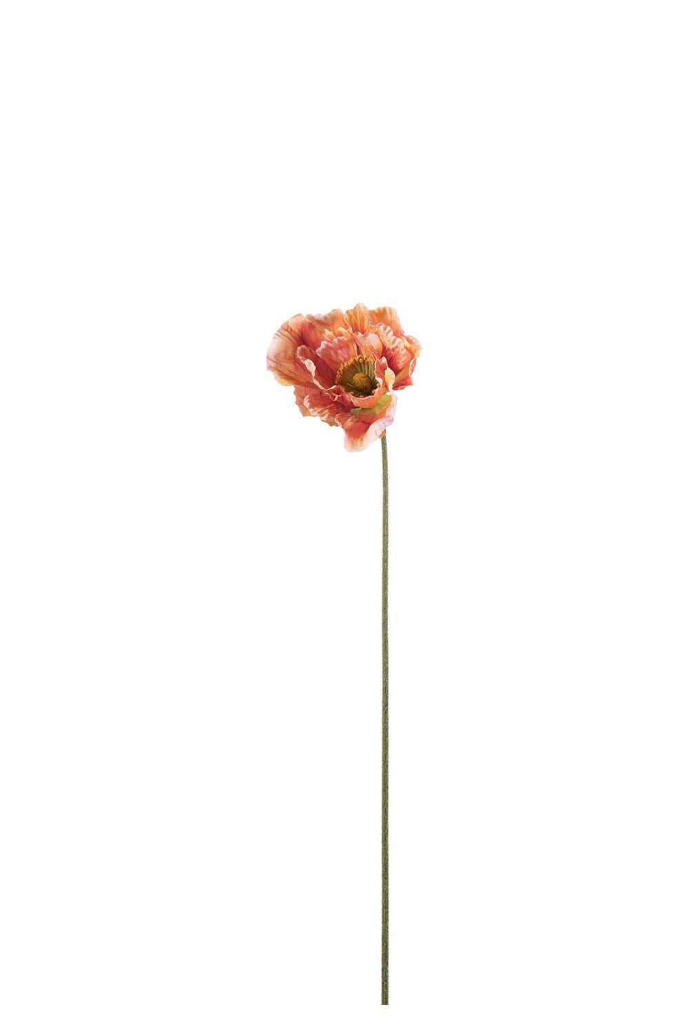 Kunstig oransje Valmue 75 cm