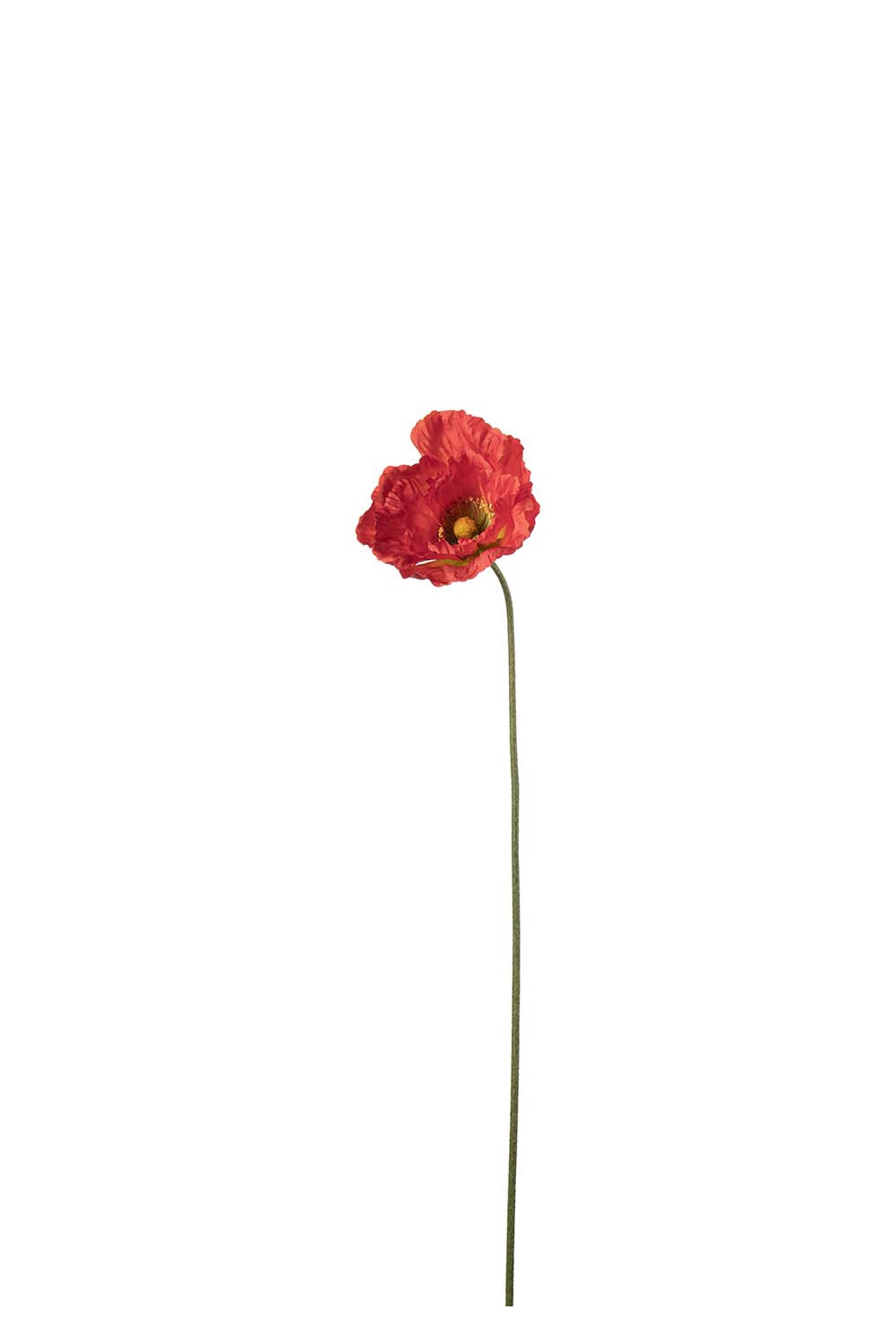 Kunstig rød Valmue 75 cm