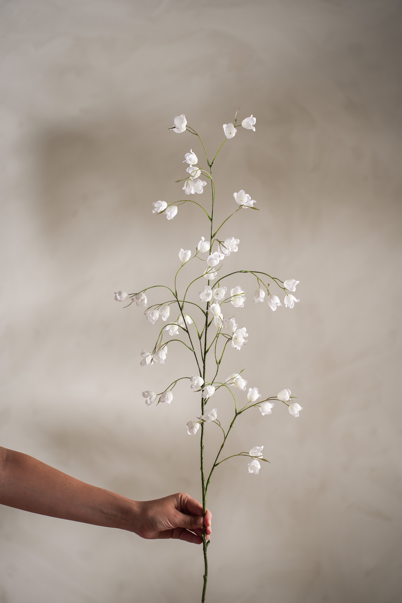 Kunstig hvit Blomsterkvist 110 cm