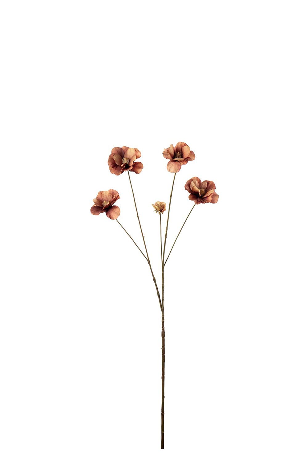 Kunstig brun Ranuncel 80 cm