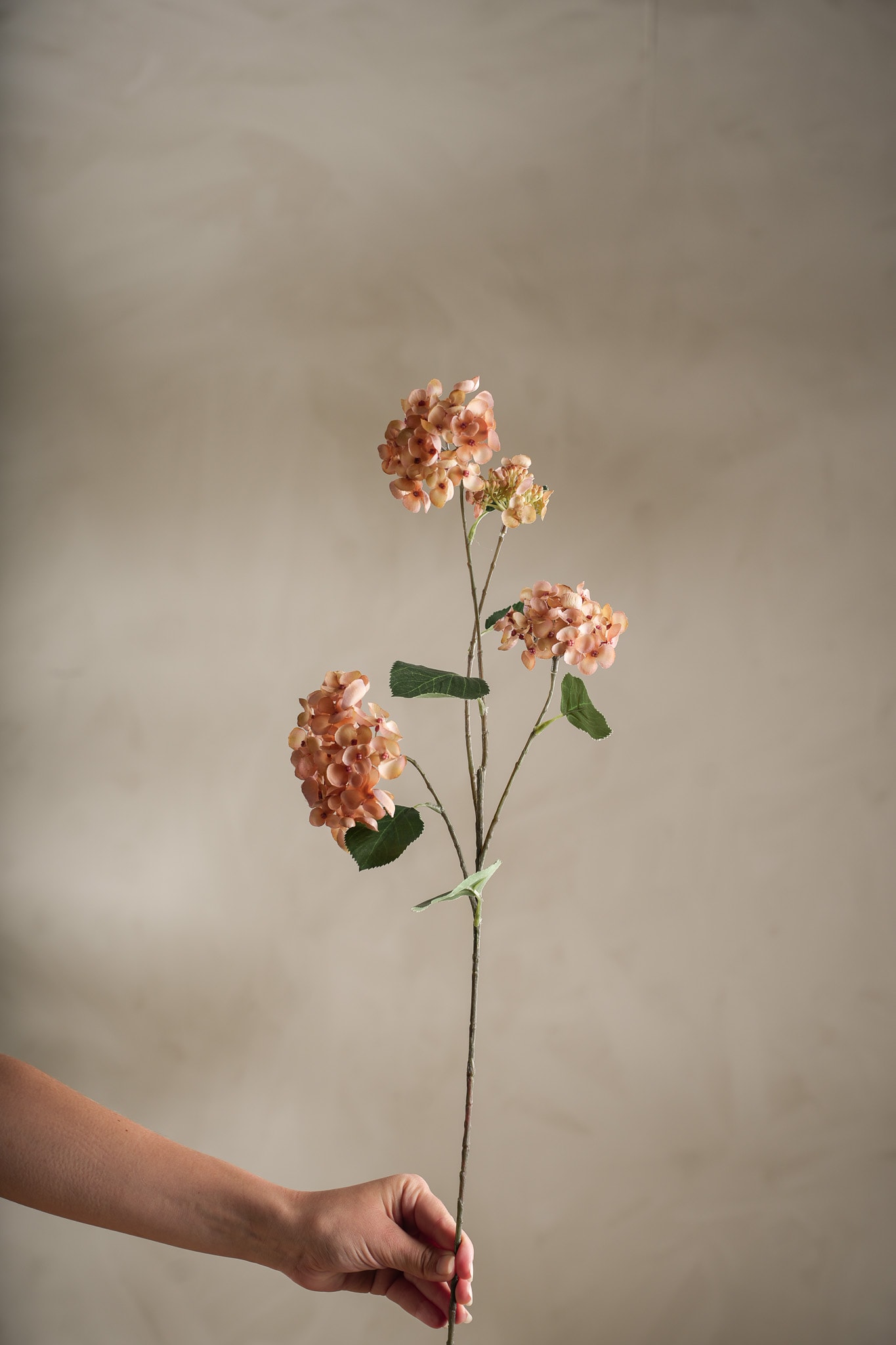Kunstig brun Hortensia 80 cm