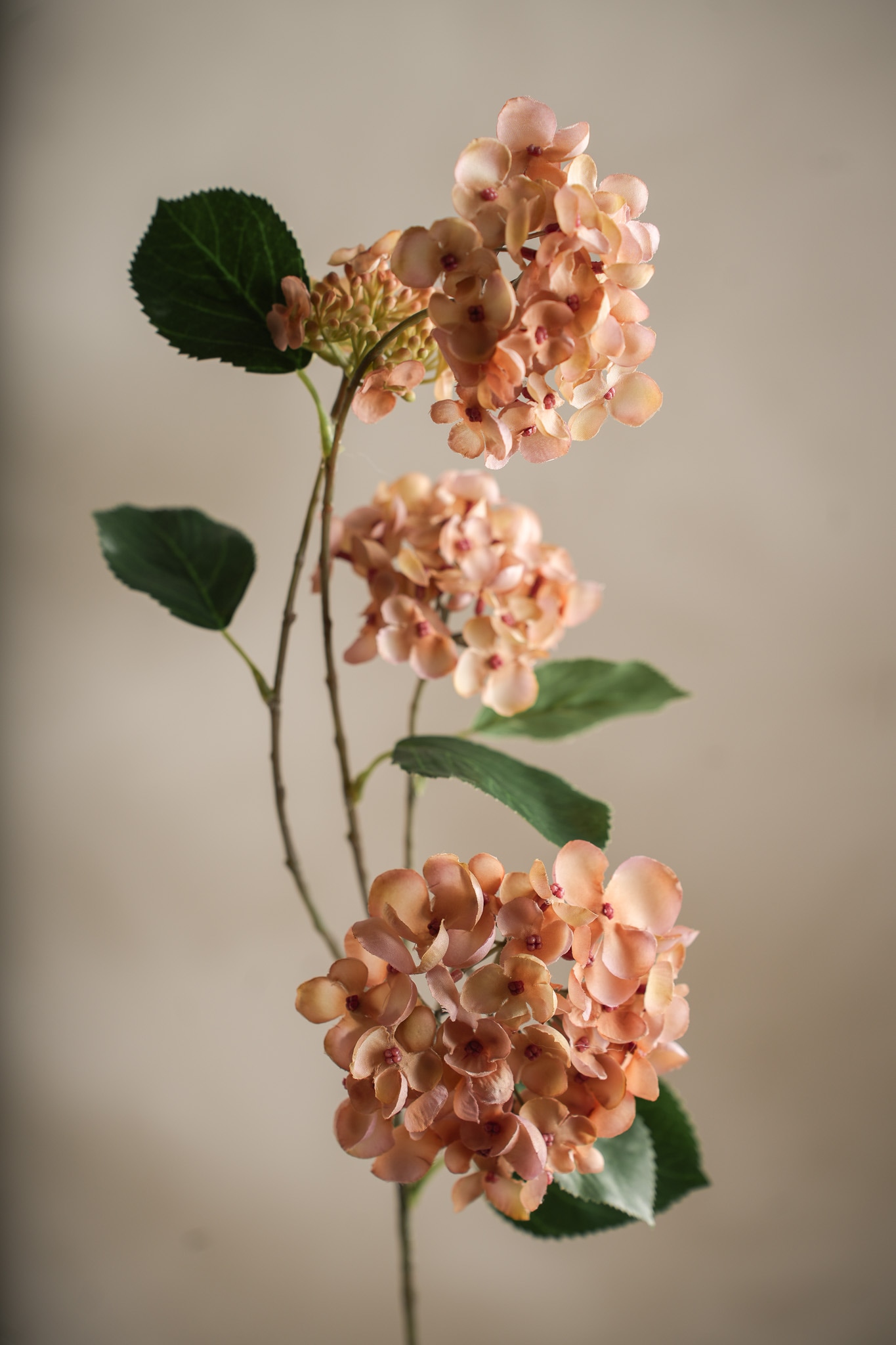 Kunstig brun Hortensia 80 cm