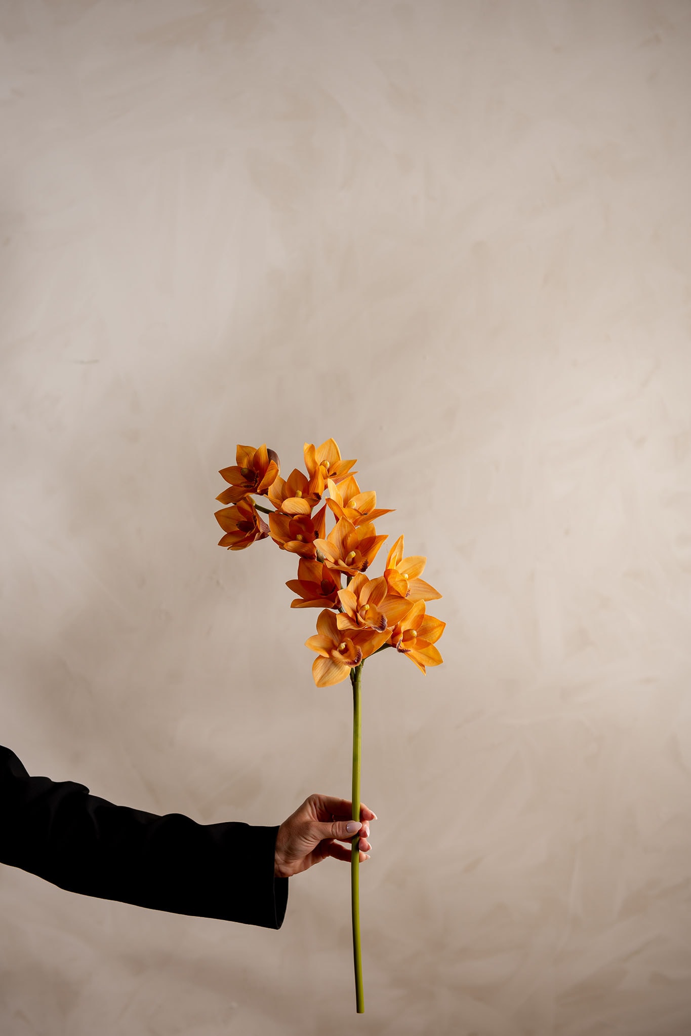 Kunstig oransje Cymbidium 65 cm