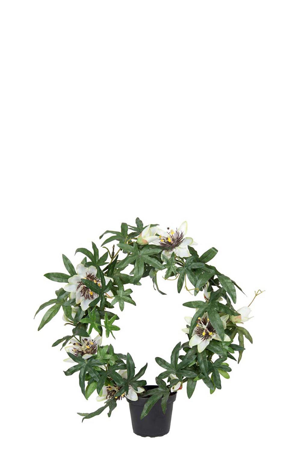 Kunstig hvit Passiflora 40 cm