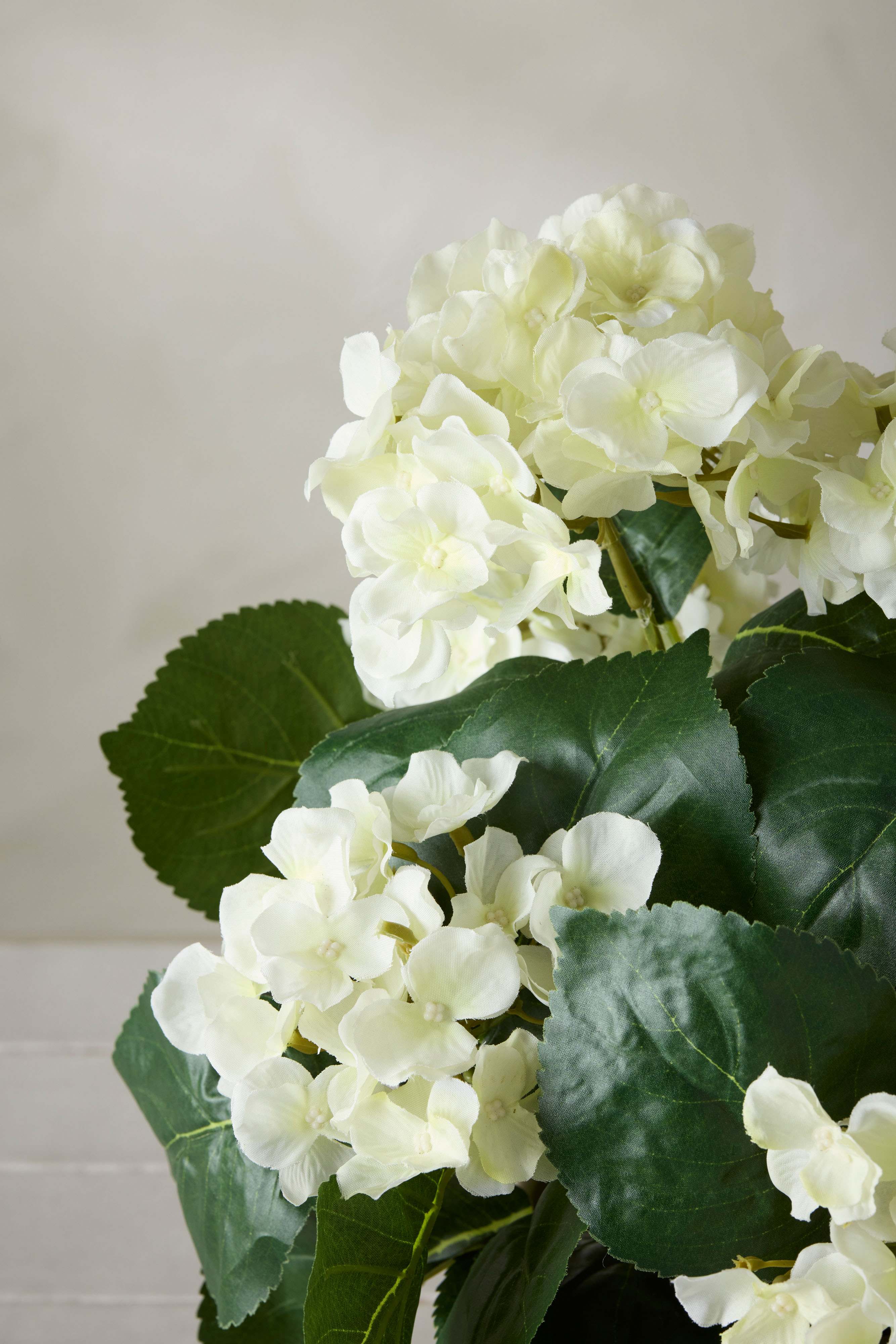 Kunstig hvit Hortensia 37 cm