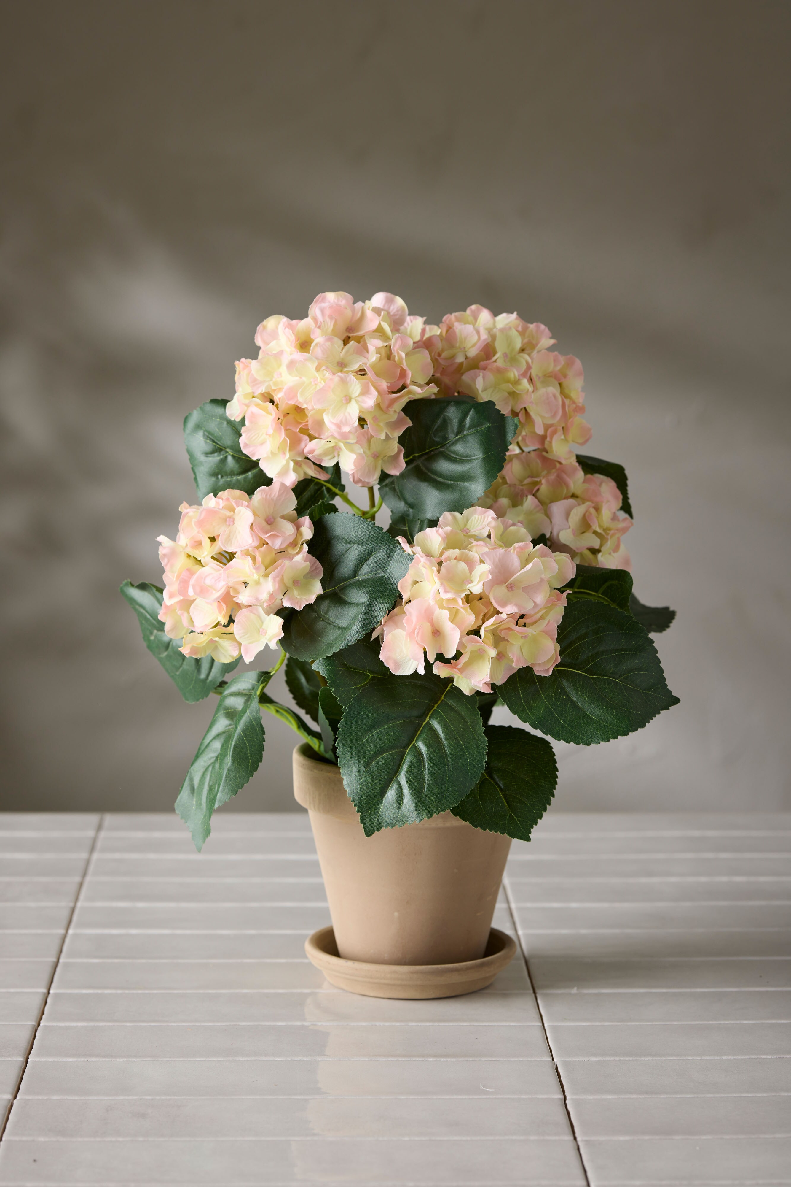 Kunstig rosa Hortensia 37 cm
