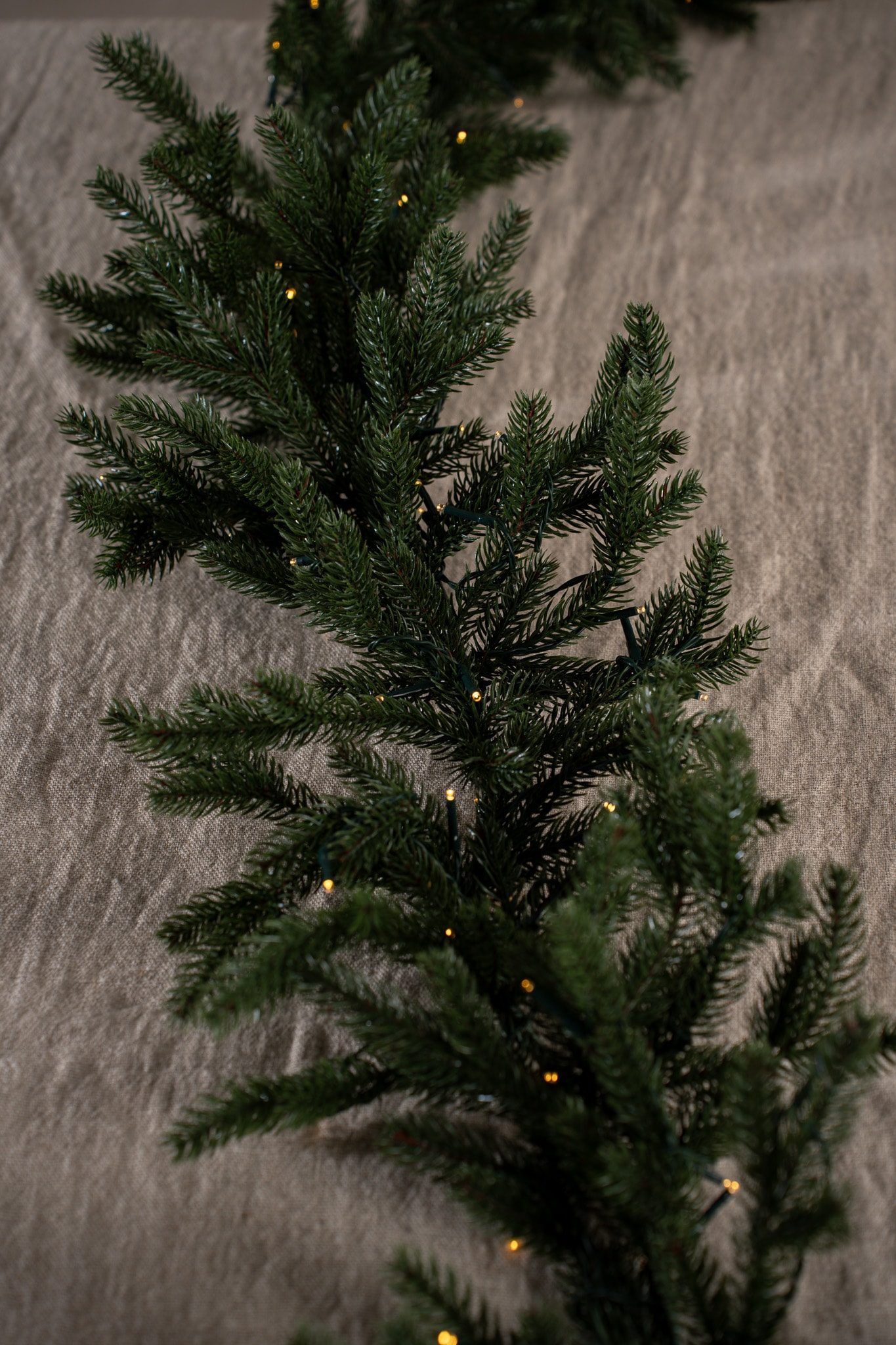 Grangirlander med lys