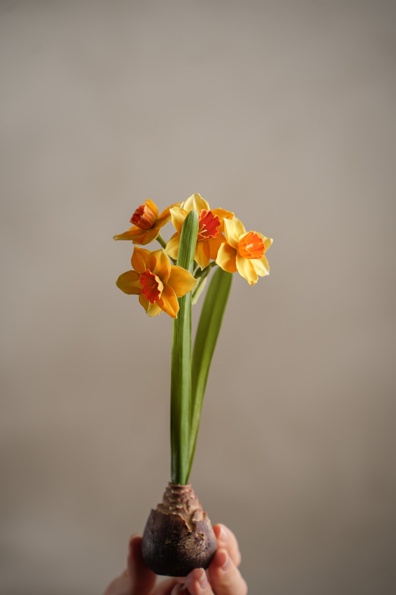 Kunstig gul Påskelilje 22cm