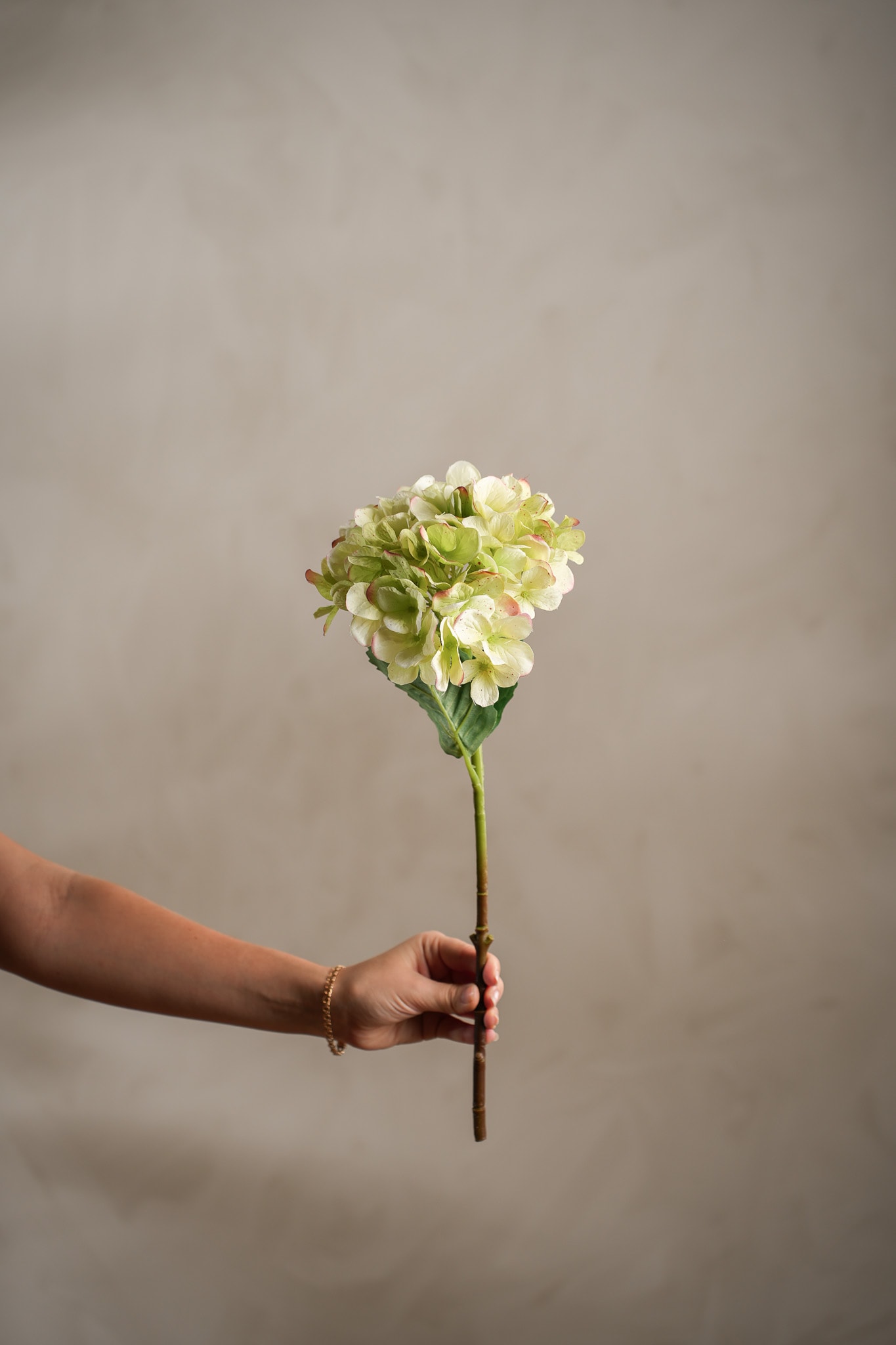 Kunstig grønn Hortensia 48cm