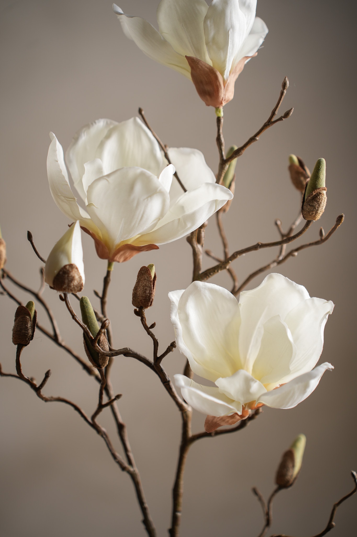 Kunstig kremfarget Magnolia 88 cm