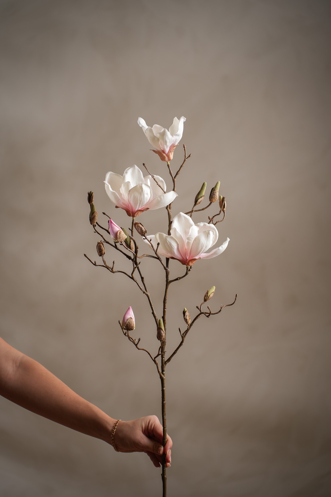 Kunstig rosa Magnolia 88cm