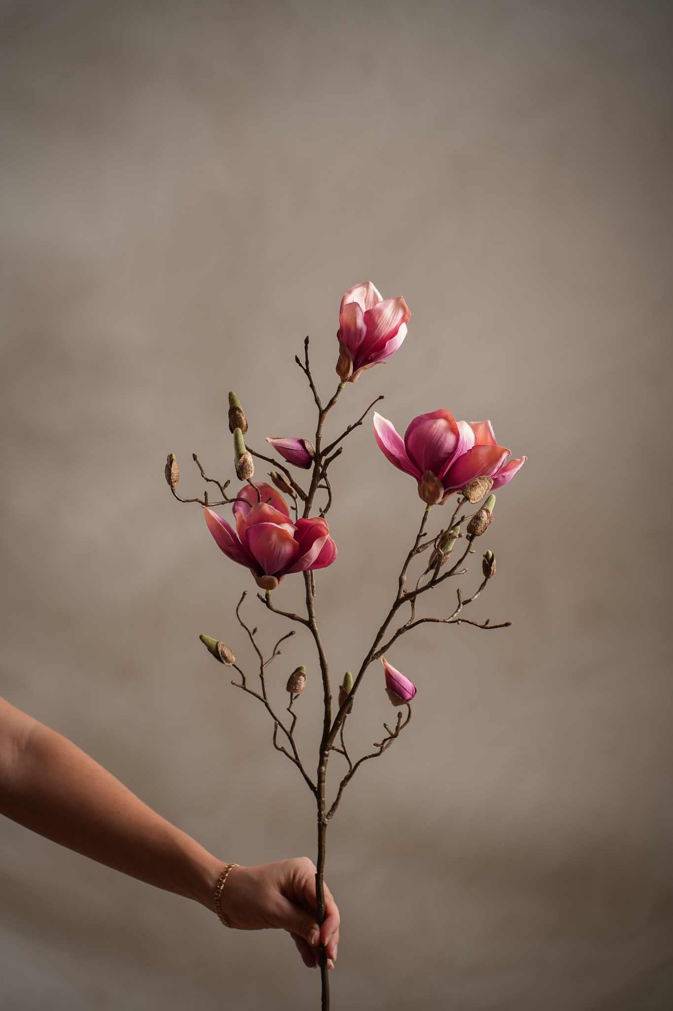 Kunstig lilla Magnolia 88cm