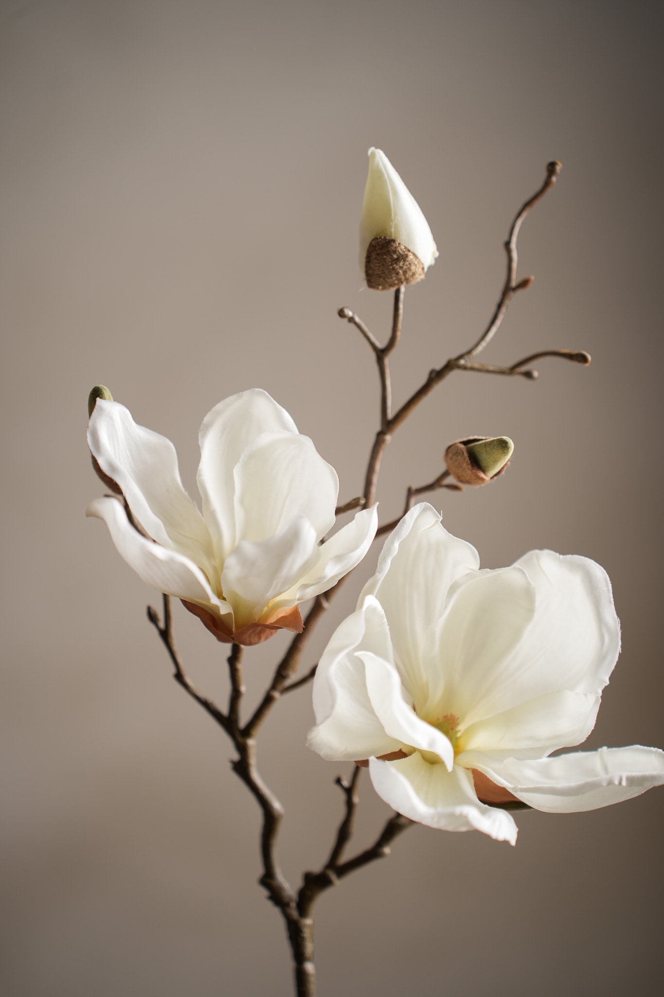 Kunstig kremfarget Magnolia 45 cm