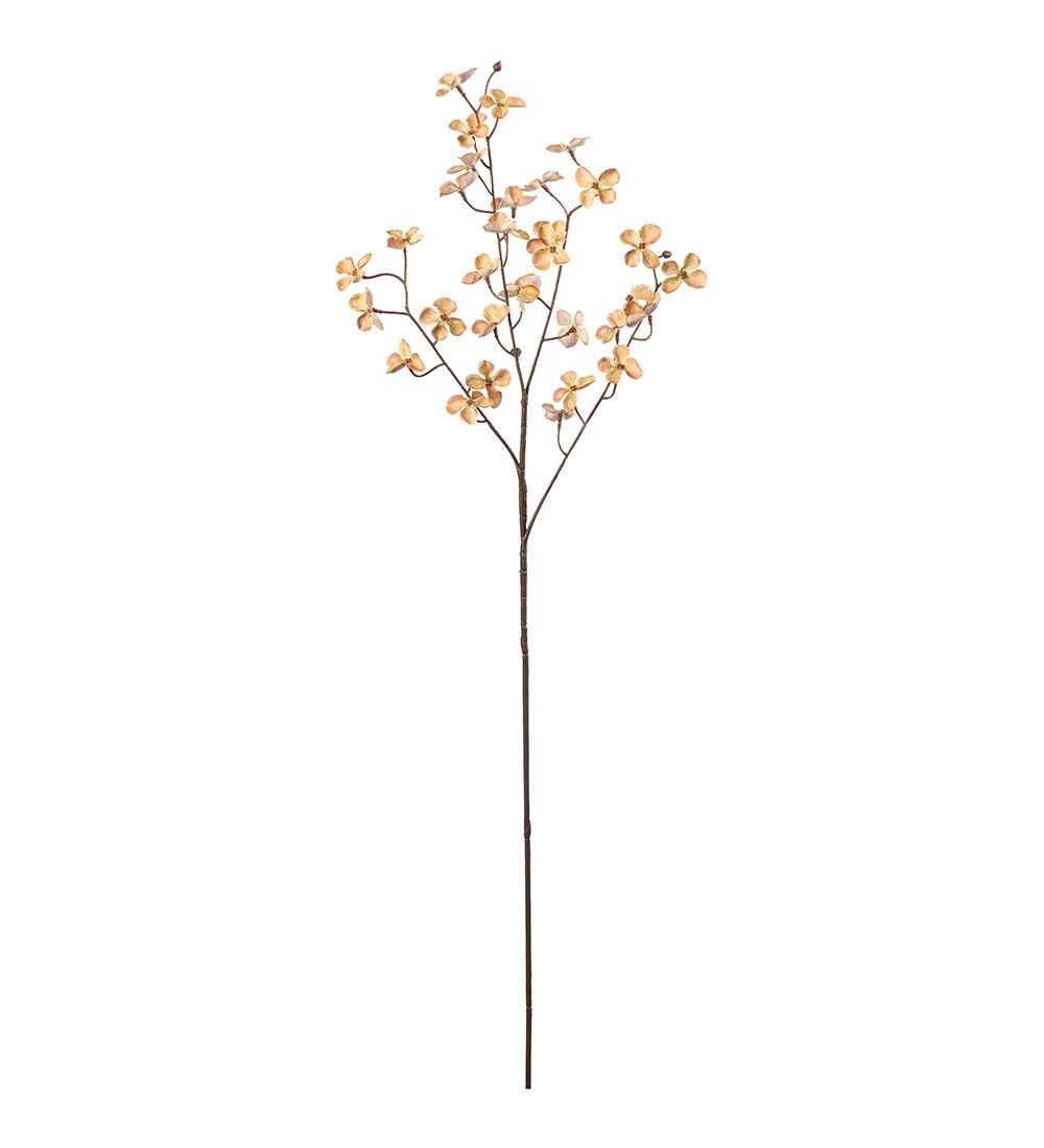 Kunstig ferskenfarget Hortensia 72 cm