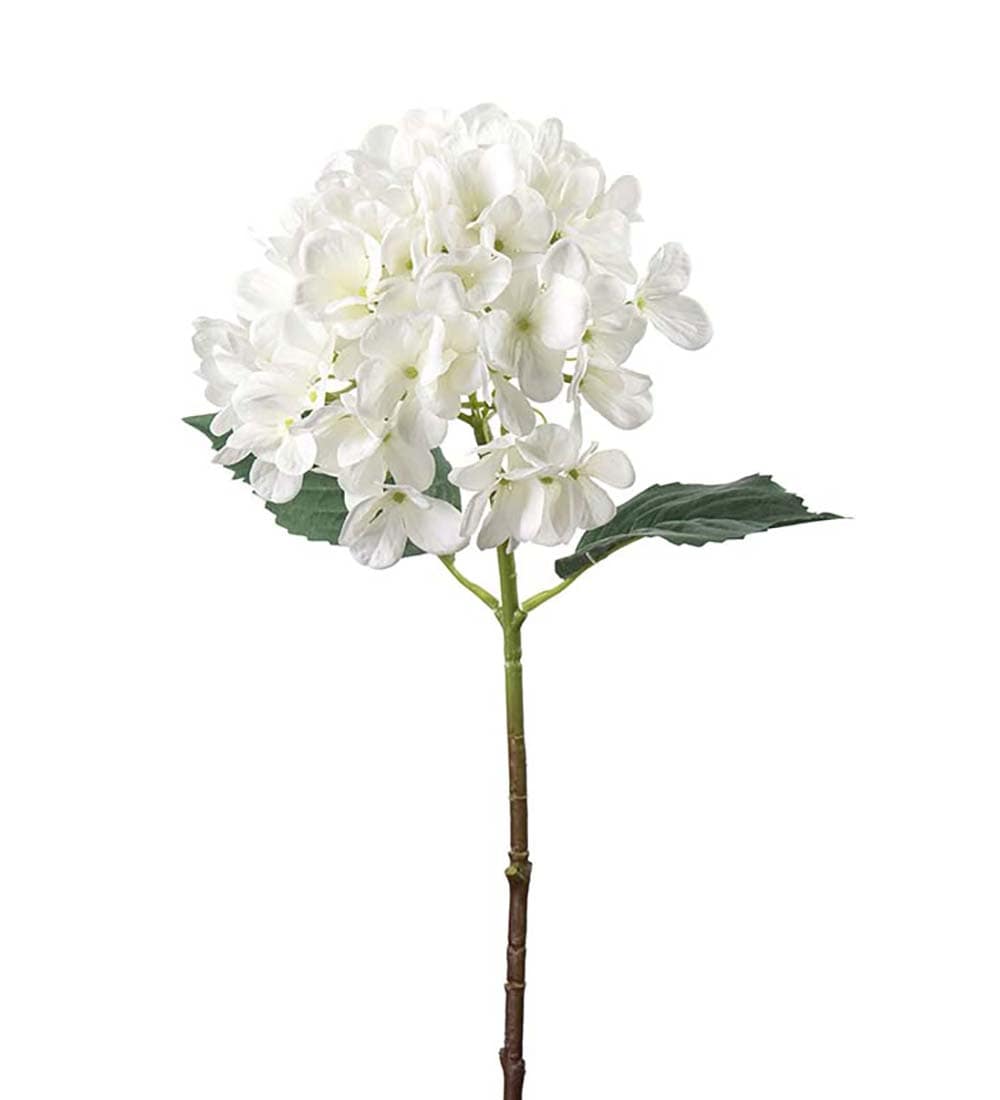 Kunstig hvit Hortensia 48cm