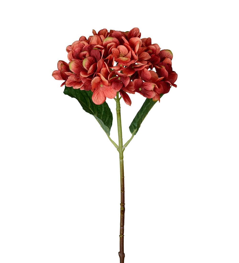 Kunstig oransje Hortensia 48cm