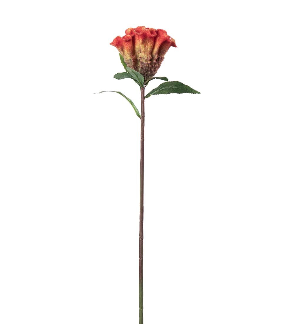 Kunstig oransje Celosia 67cm