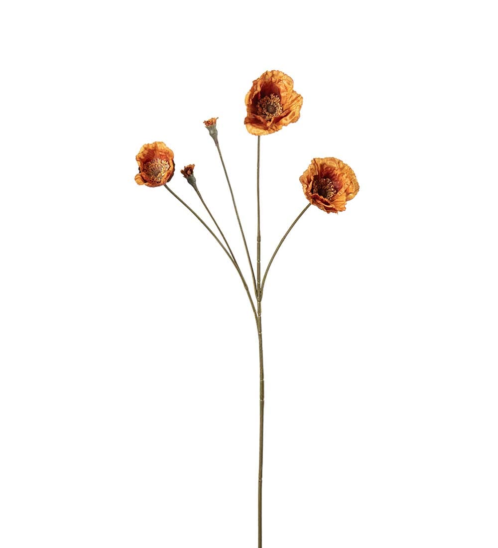 Kunstig oransje Valmue 67cm
