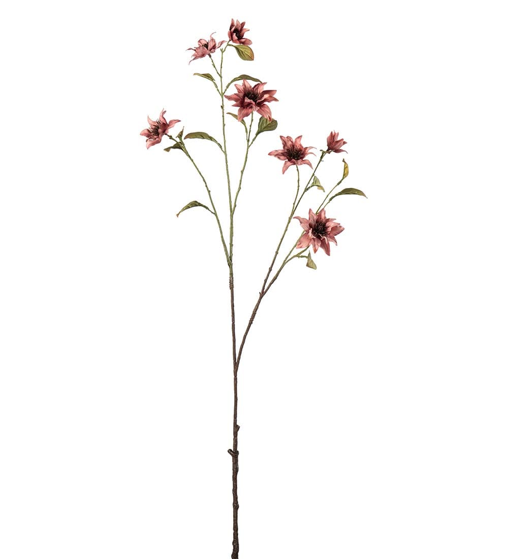 Kunstig rosa Clematis 93cm