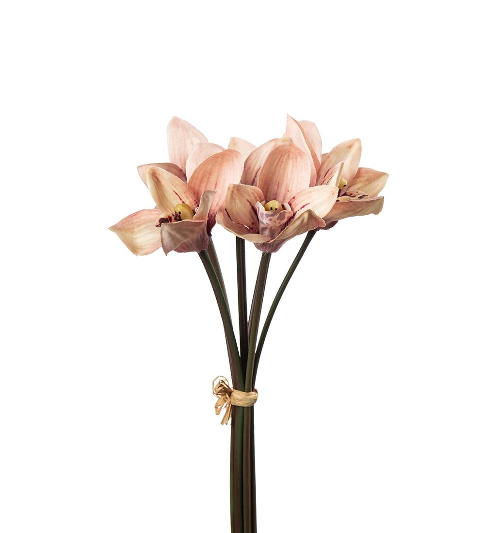 Kunstig aprikos Cymbidium bunt 34cm