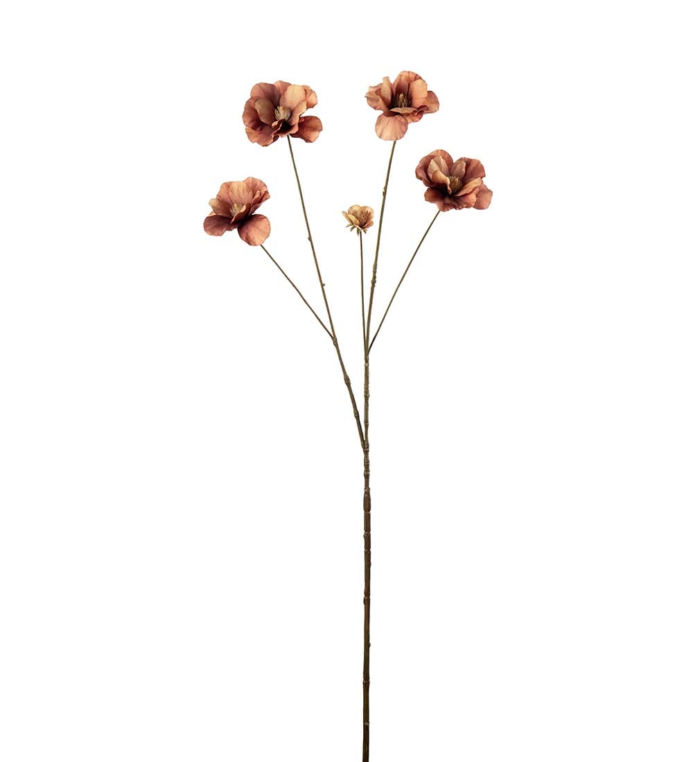 Kunstig brun Ranuncel 80cm