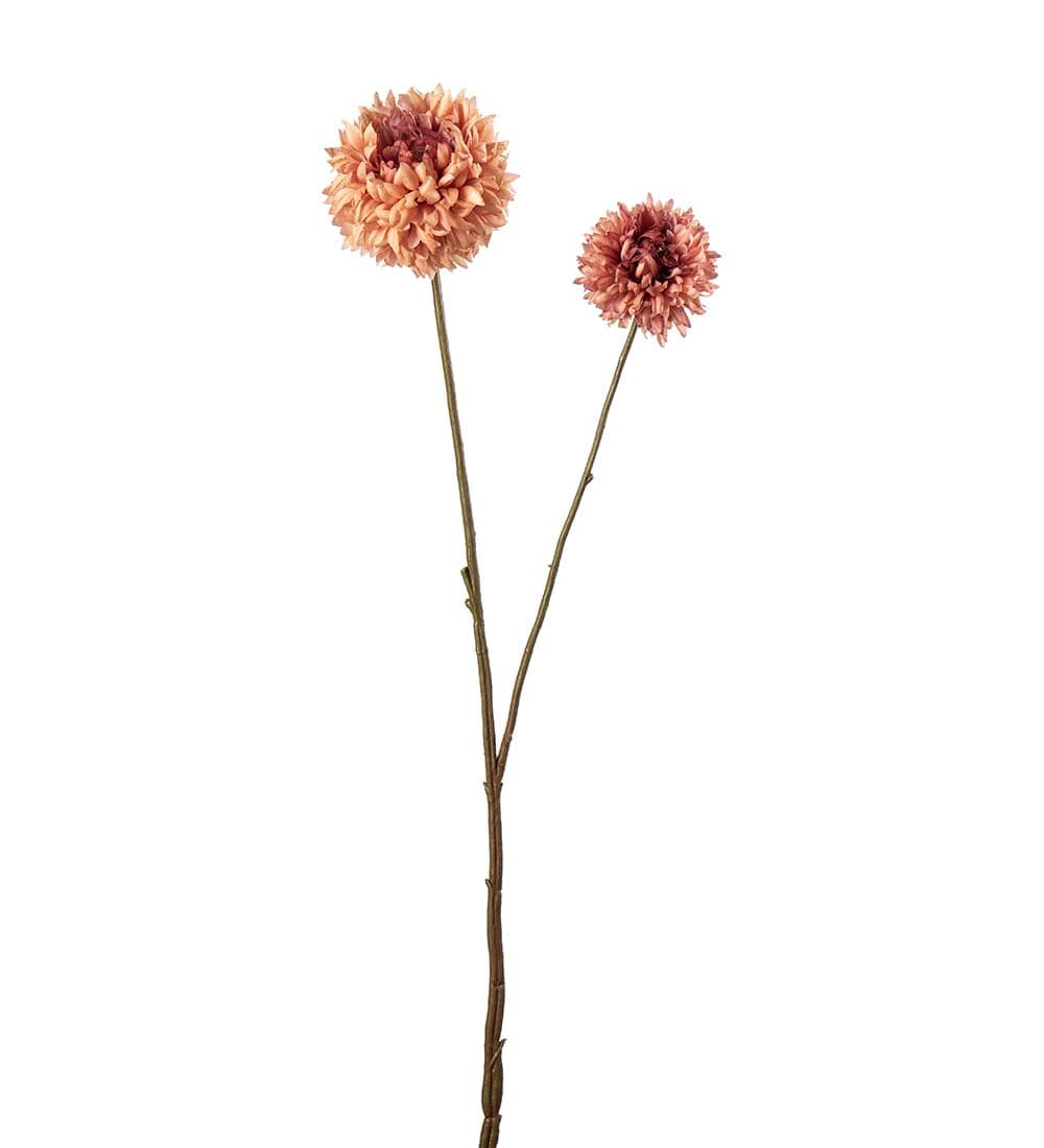 Kunstig fersken Chrysanthemum 65cm