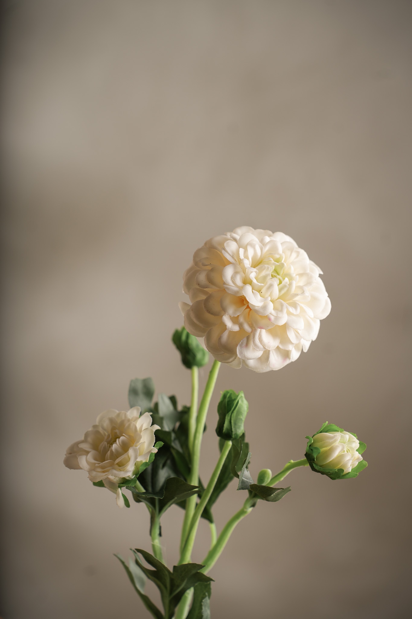 Kunstig krem Chrysanthemum 52cm
