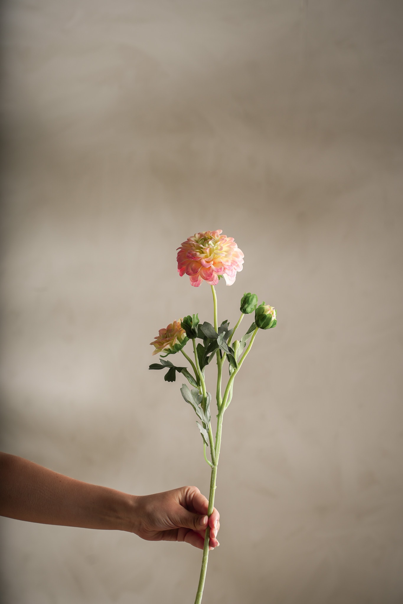 Kunstig rosa Chrysanthemum 52cm