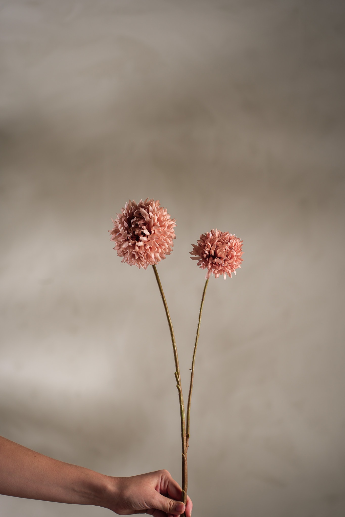 Kunstig brun Chrysanthemum 65cm