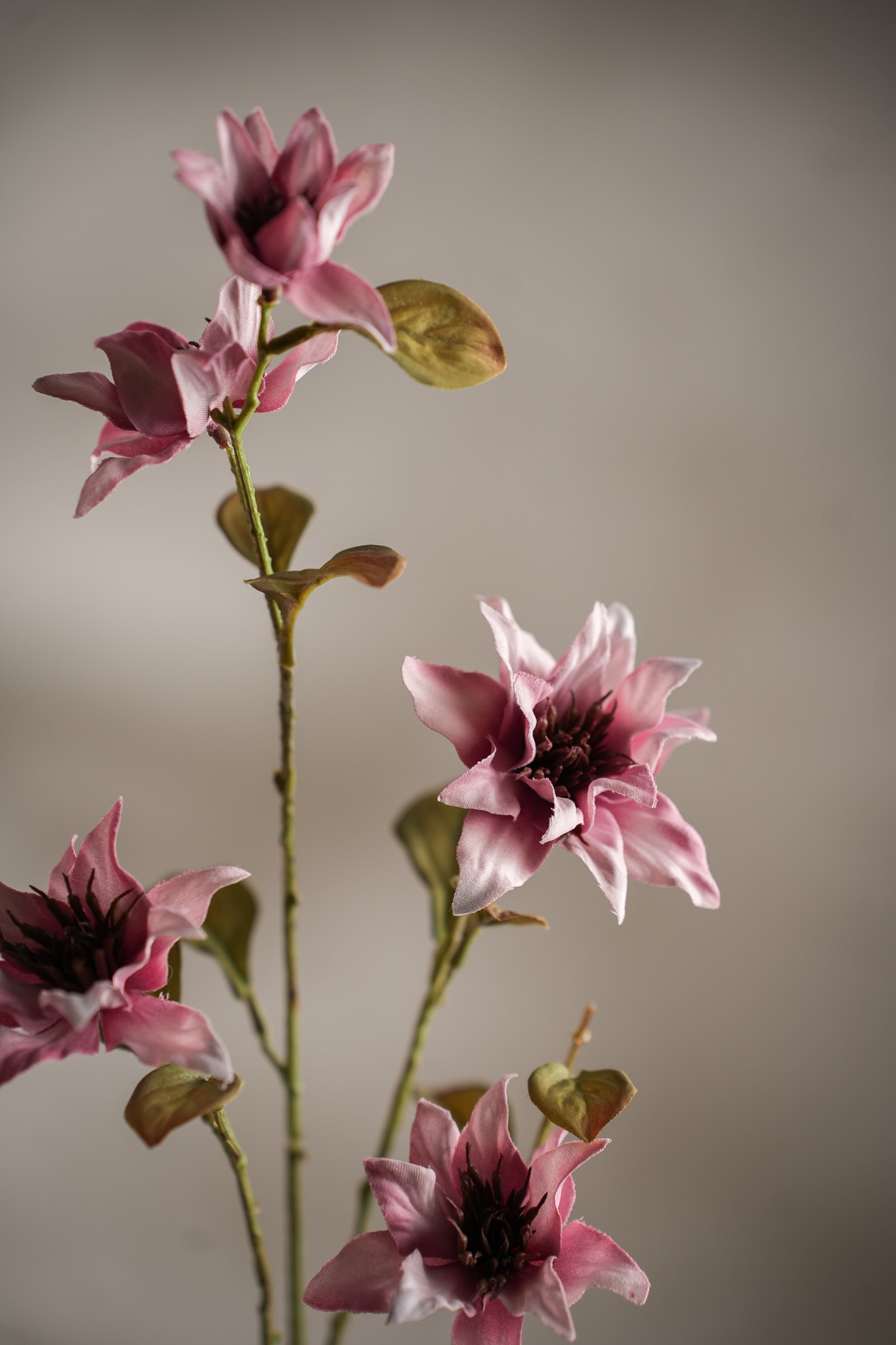 Kunstig rosa Clematis 93cm