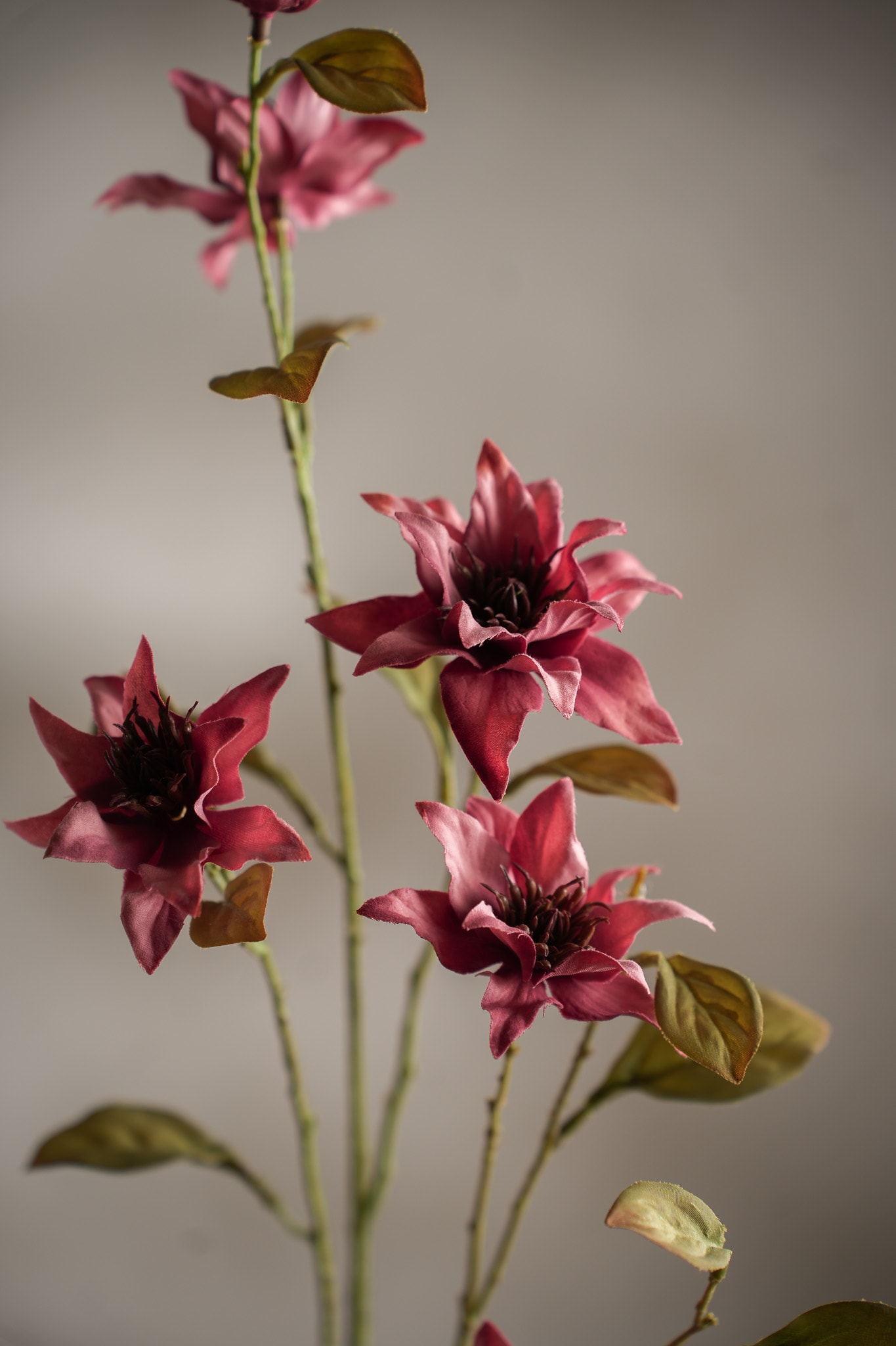 Kunstig rosa Clematis 93cm