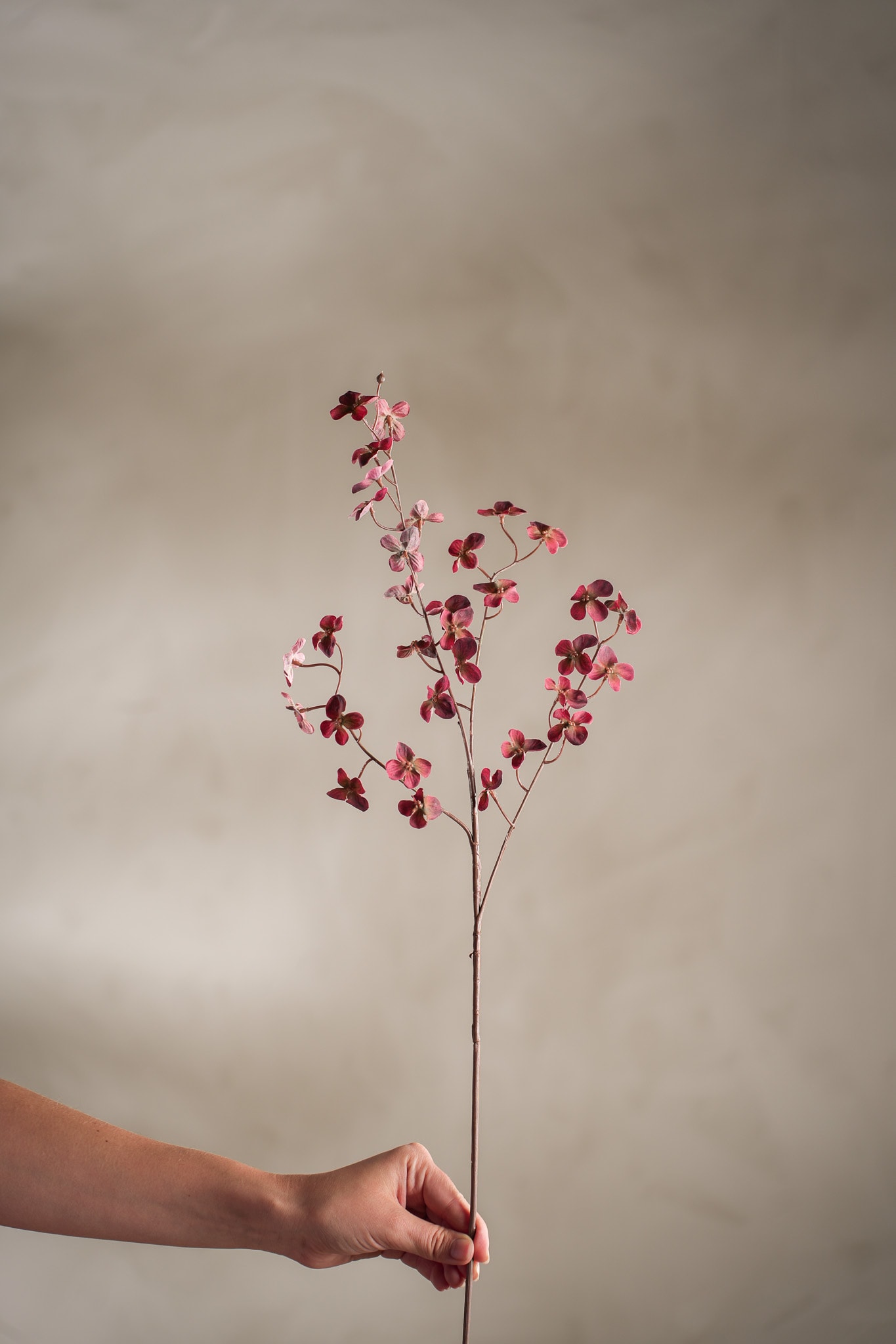 Kunstig burgunder Hortensia 72cm